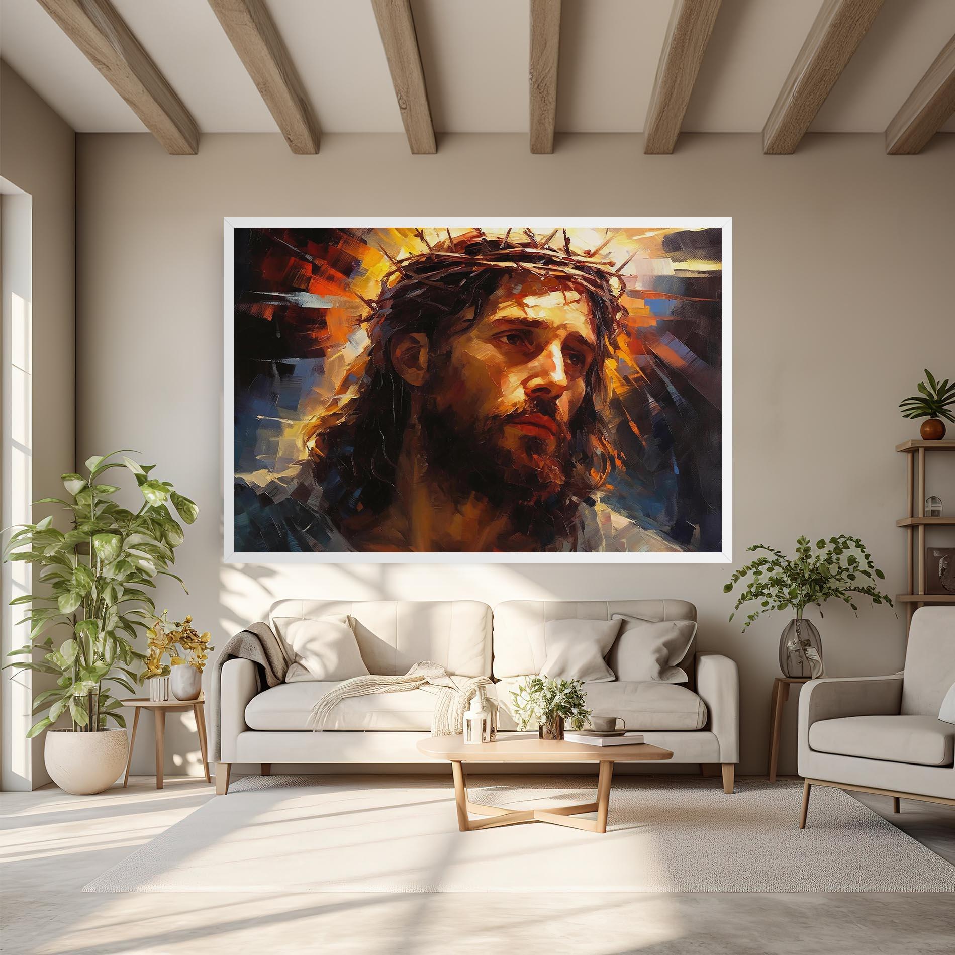 Картина на платно Jesus Crown mockup 6
