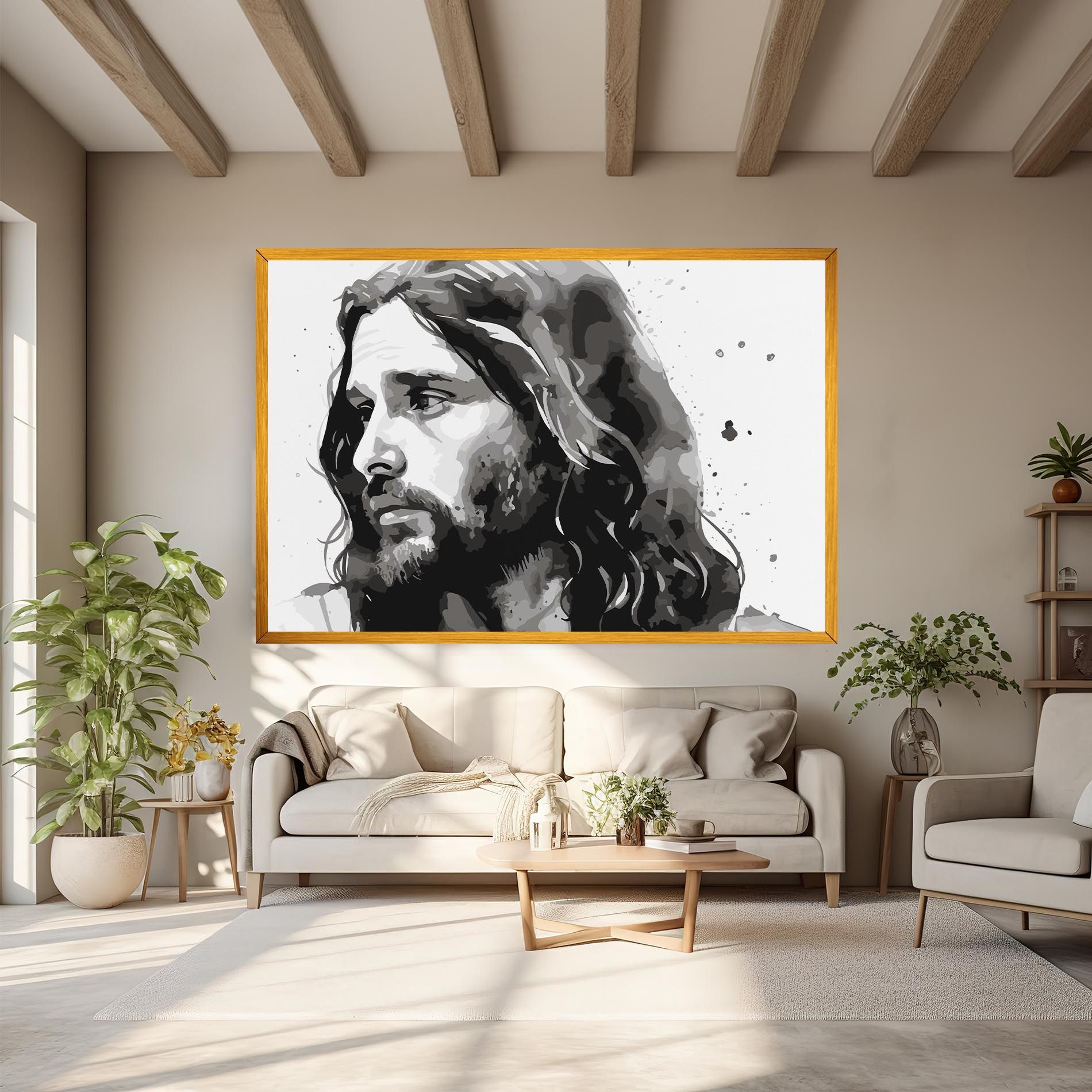 Jesus Watercolor mockup 6