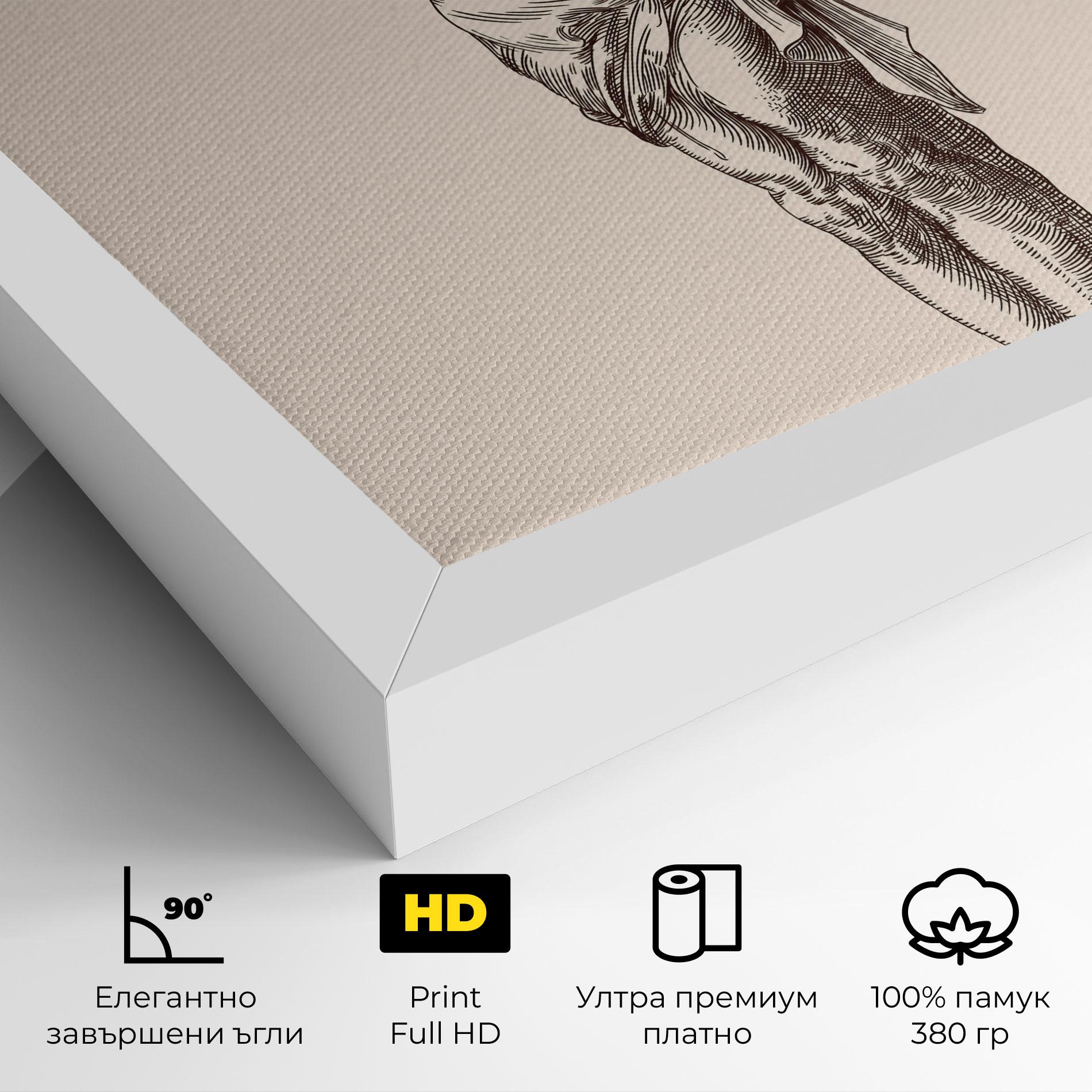 Картина на платно Brown Cross Jesus mockup 4