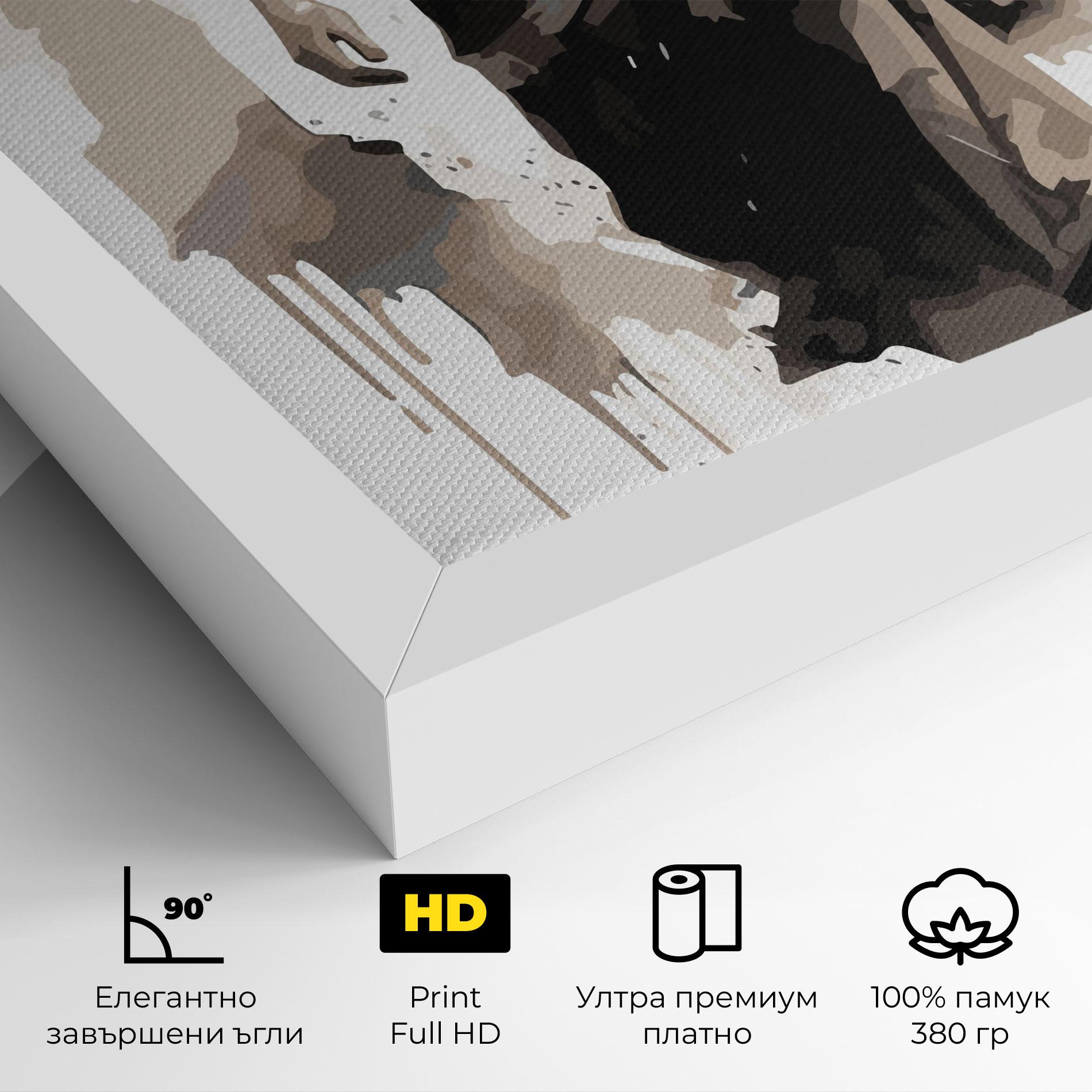 Картина на платно Cream Art Jesus mockup 4