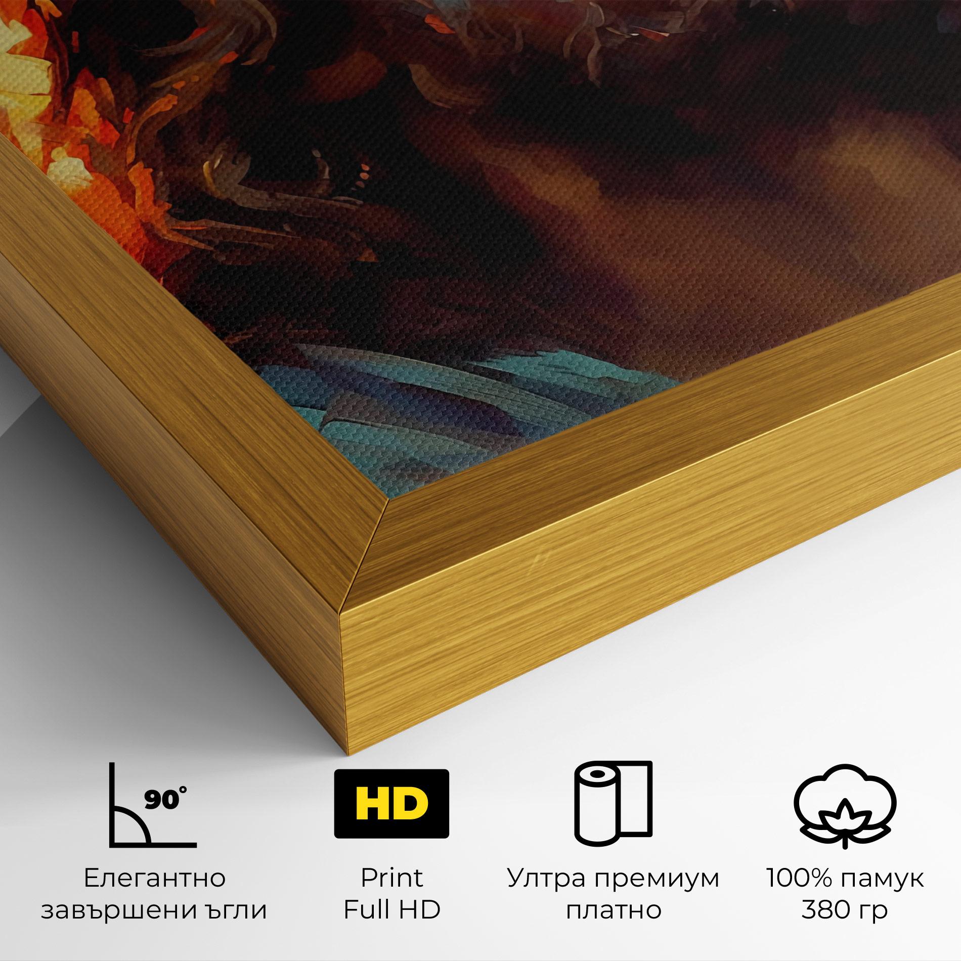 Картина на платно Jesus Crown Light mockup 4