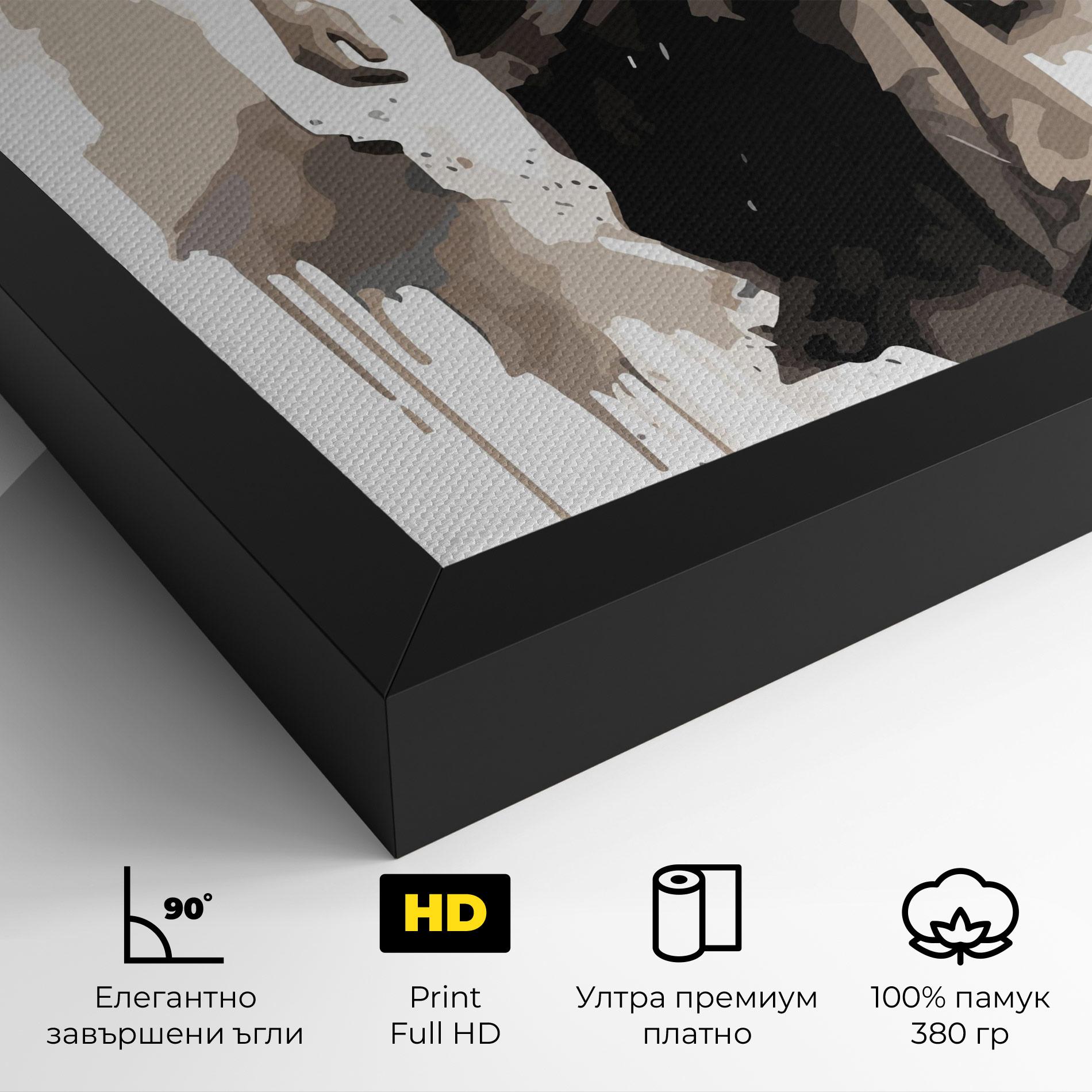 Картина на платно Cream Art Jesus mockup 4