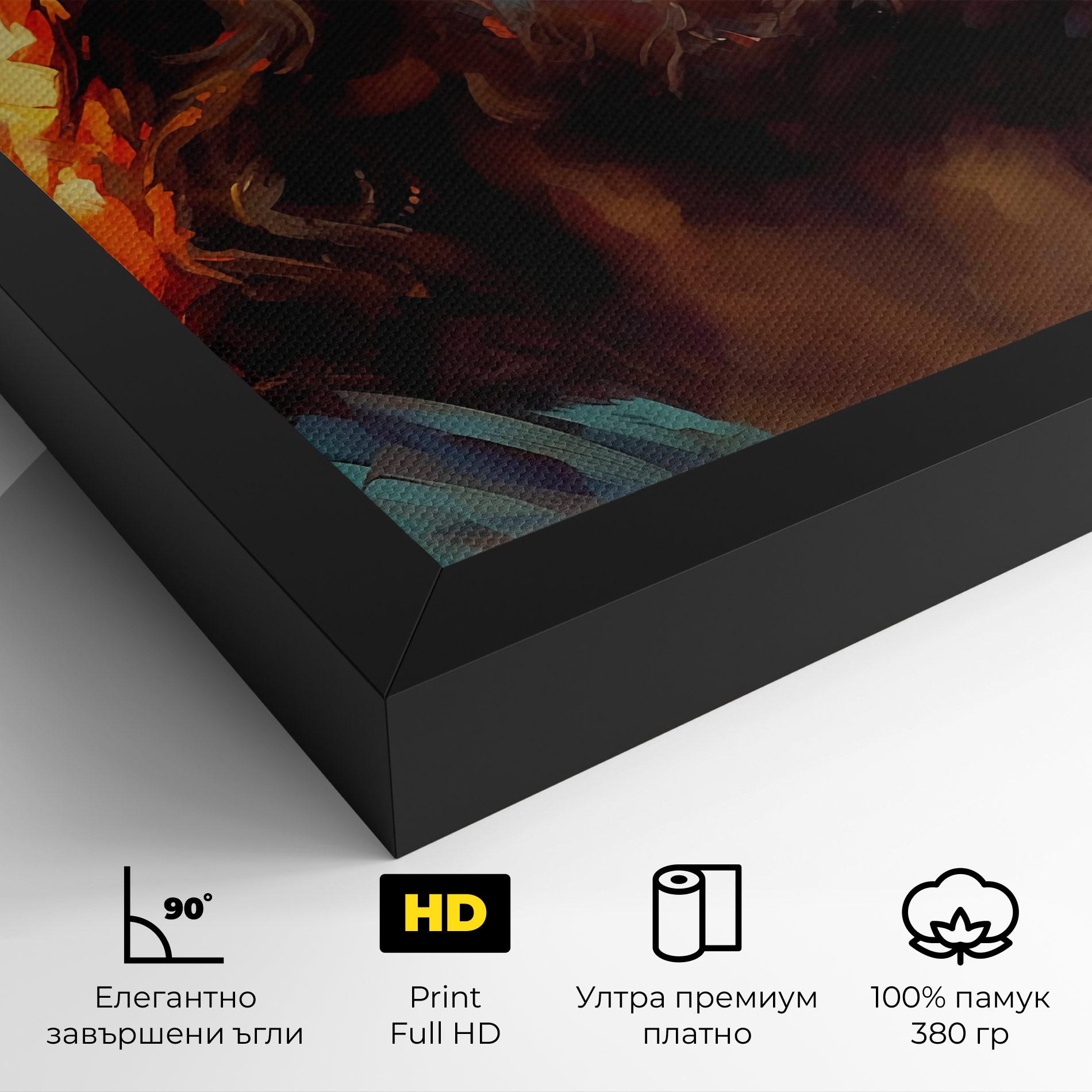 Картина на платно Jesus Crown Light mockup 4