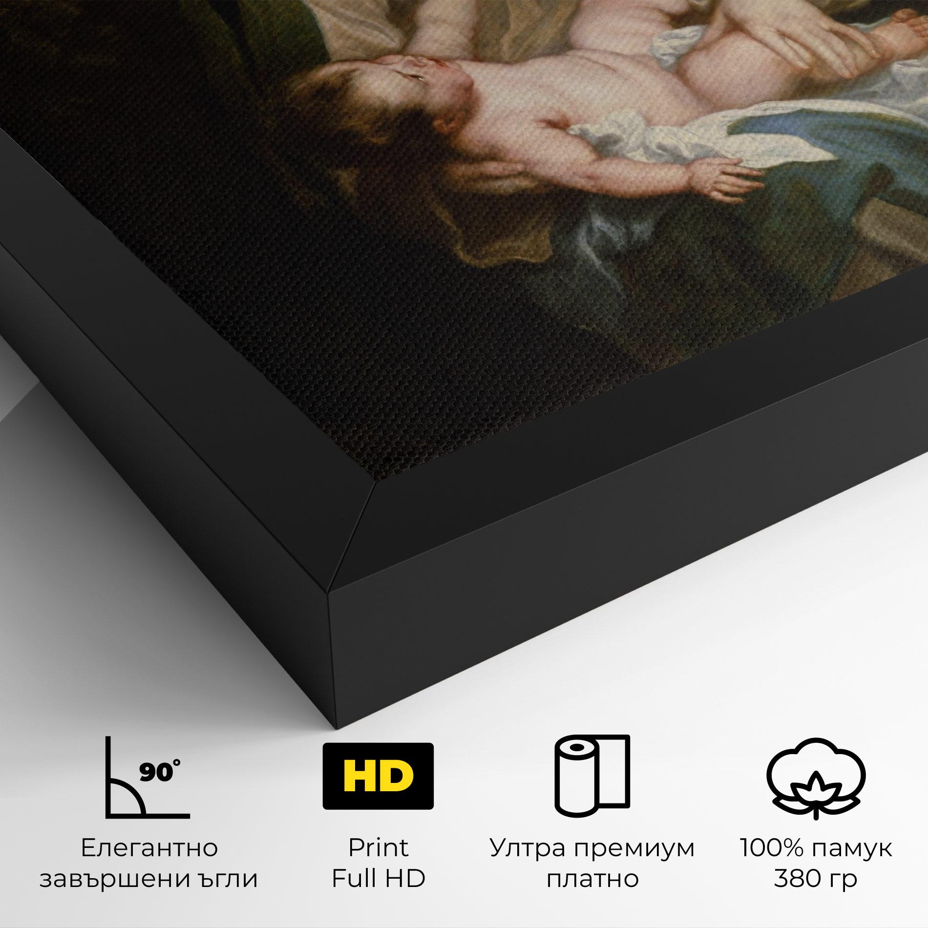 Картина на платно Looking At Baby mockup 4