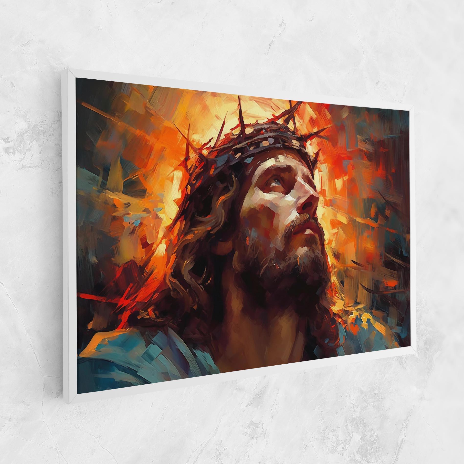 Картина на платно Jesus Crown Light mockup 1
