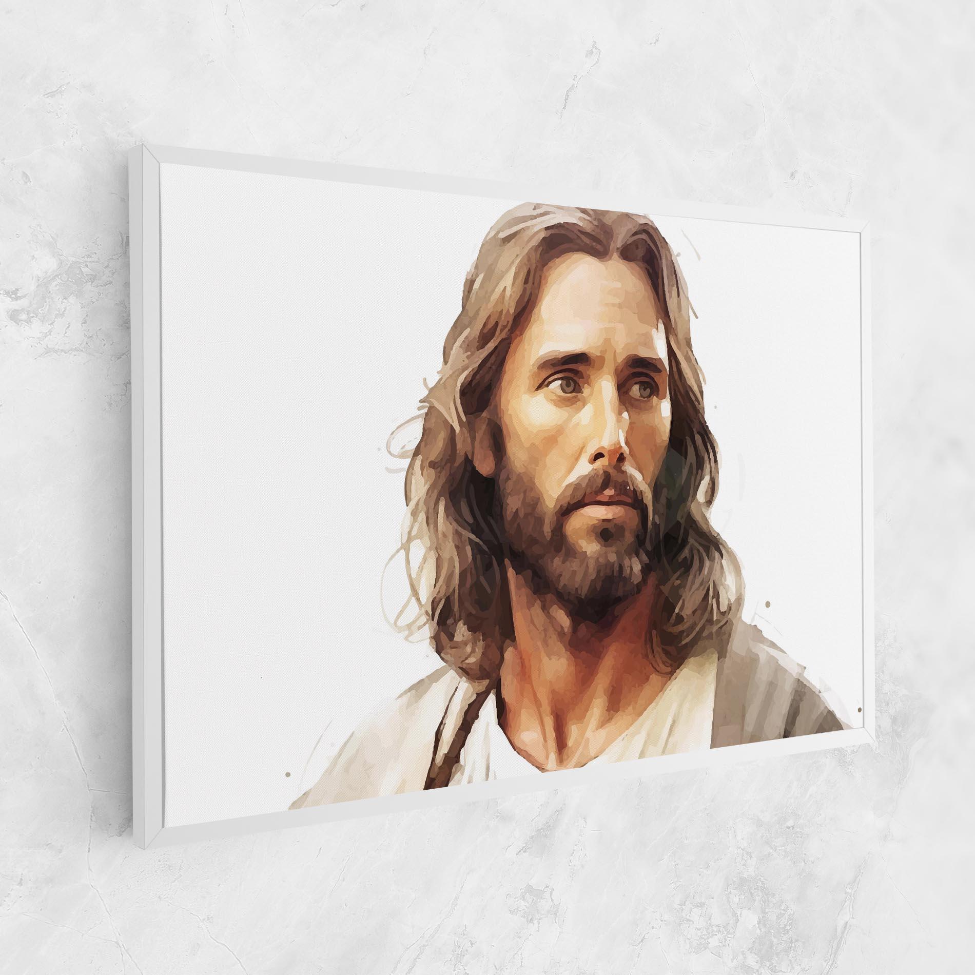 Картина на платно Jesus Long Hair mockup 1