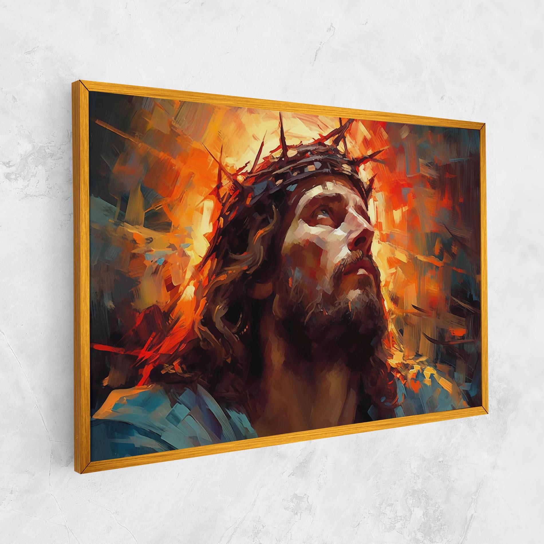 Картина на платно Jesus Crown Light mockup 1