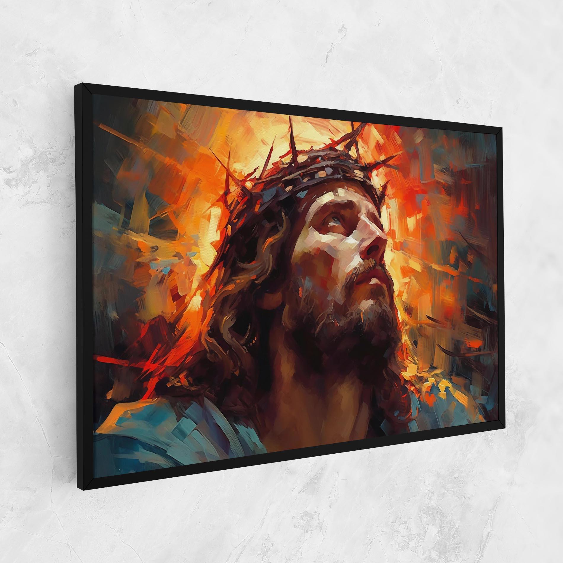 Картина на платно Jesus Crown Light mockup 1