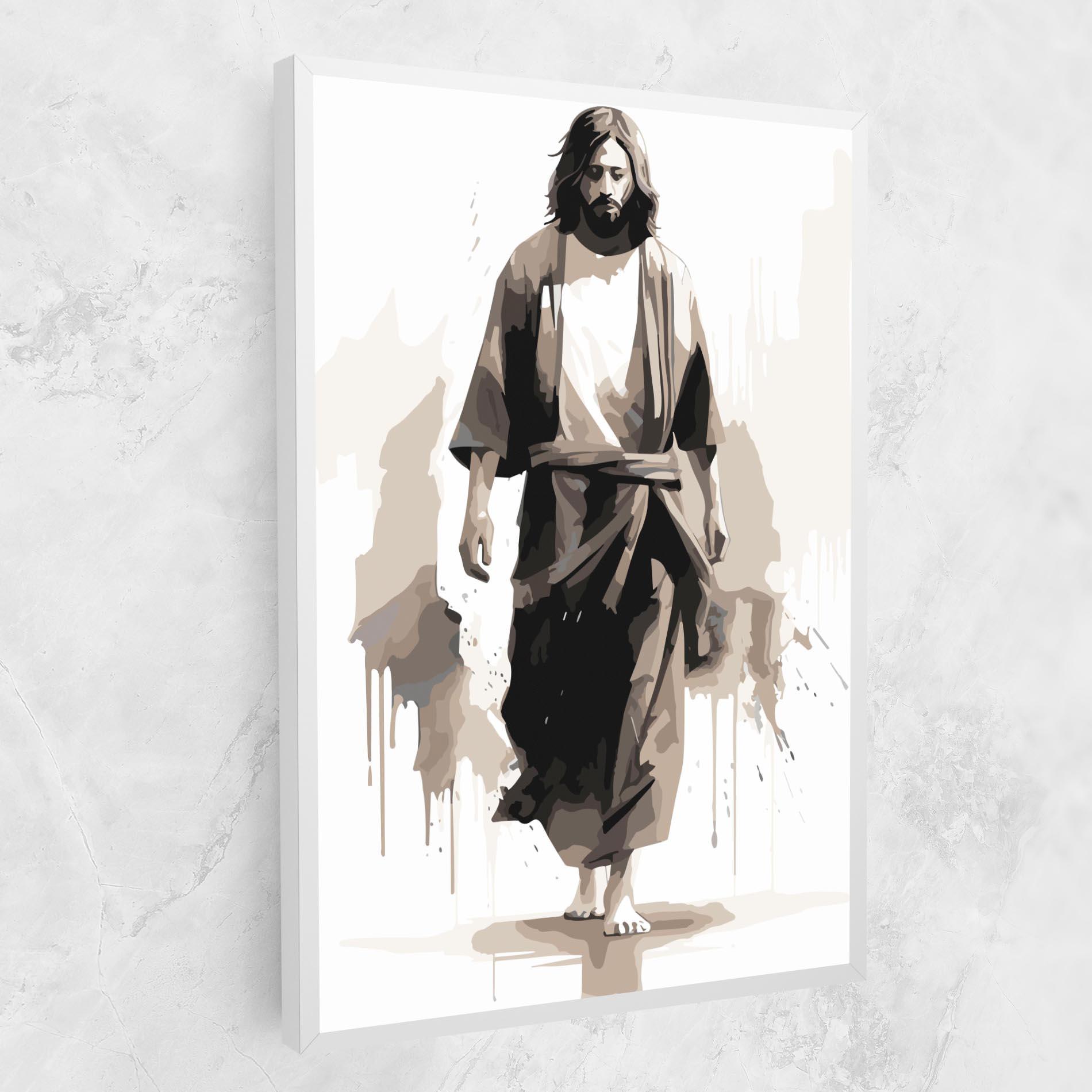 Картина на платно Cream Art Jesus mockup 1