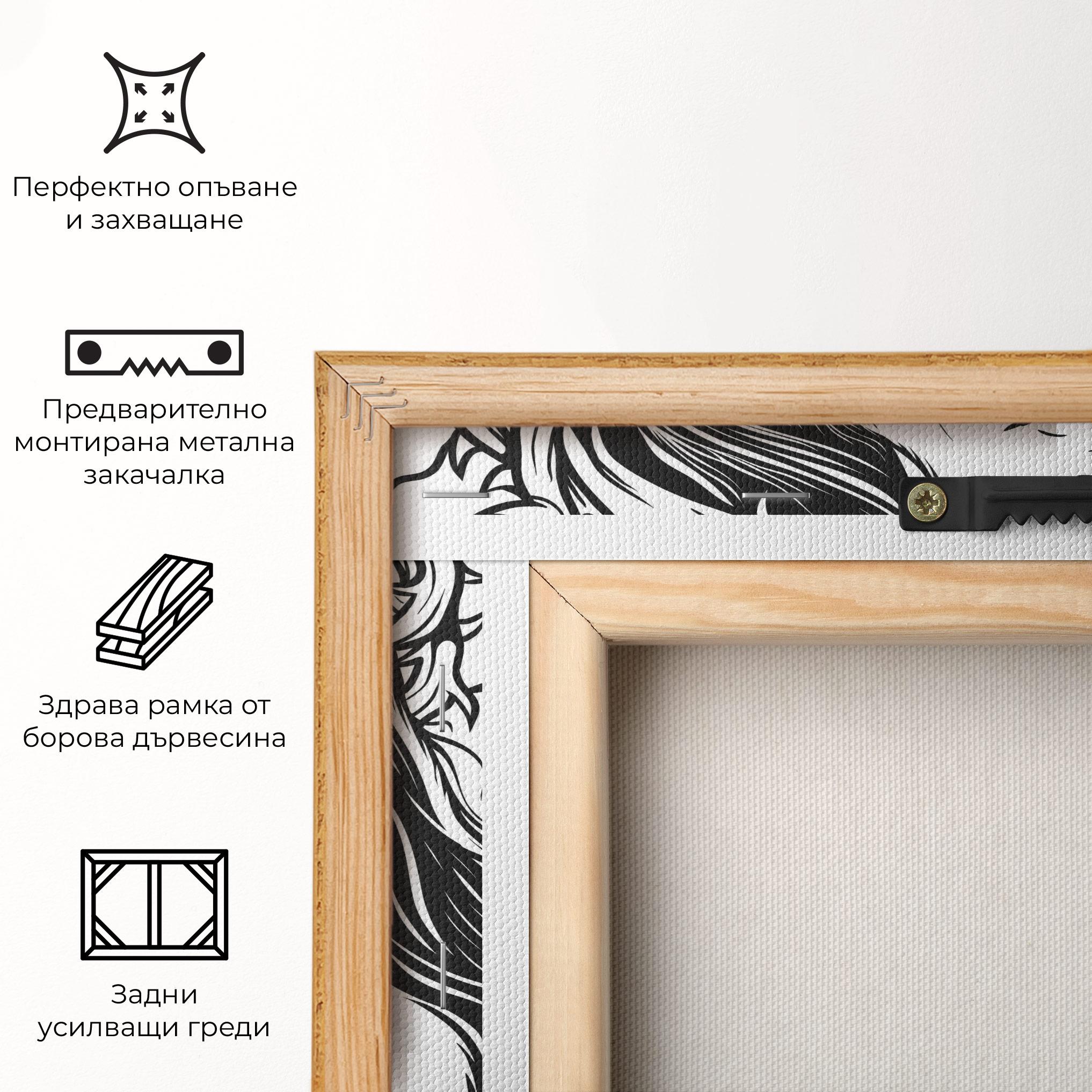 Картина на платно Black White Jesus mockup 5