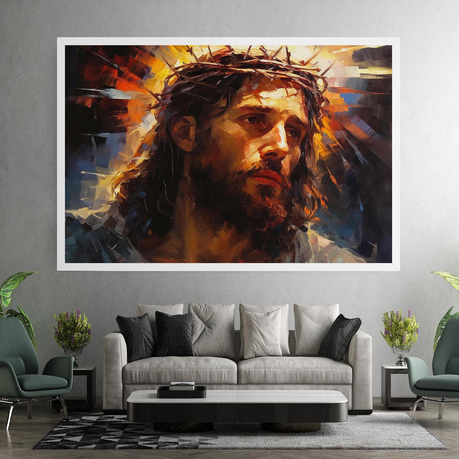 Картина на платно Jesus Crown mockup 7