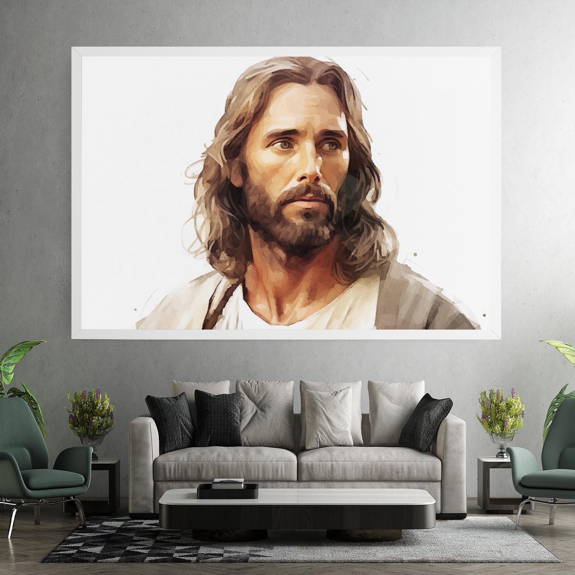 Картина на платно Jesus Long Hair mockup 7