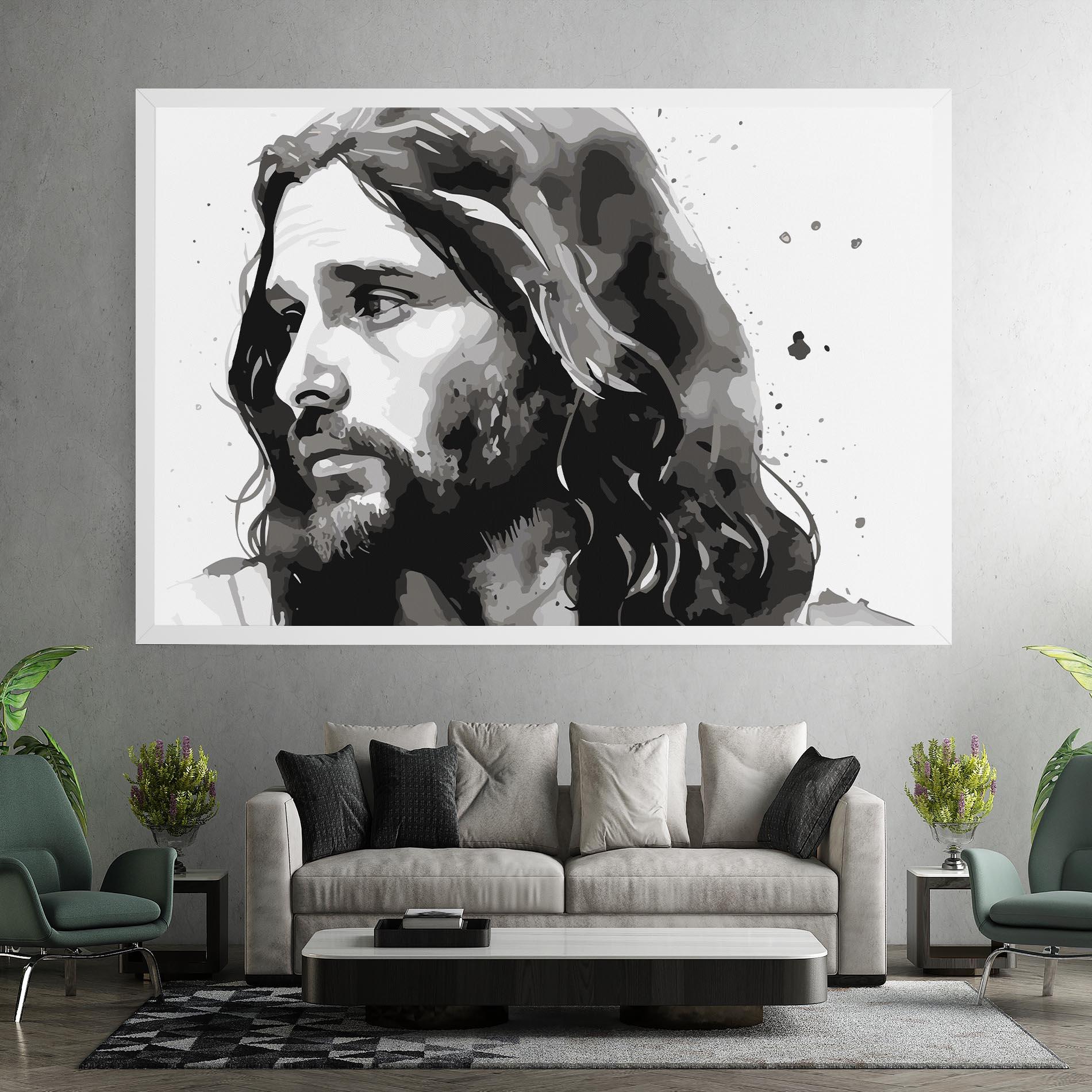 Картина на платно Jesus Watercolor mockup 7