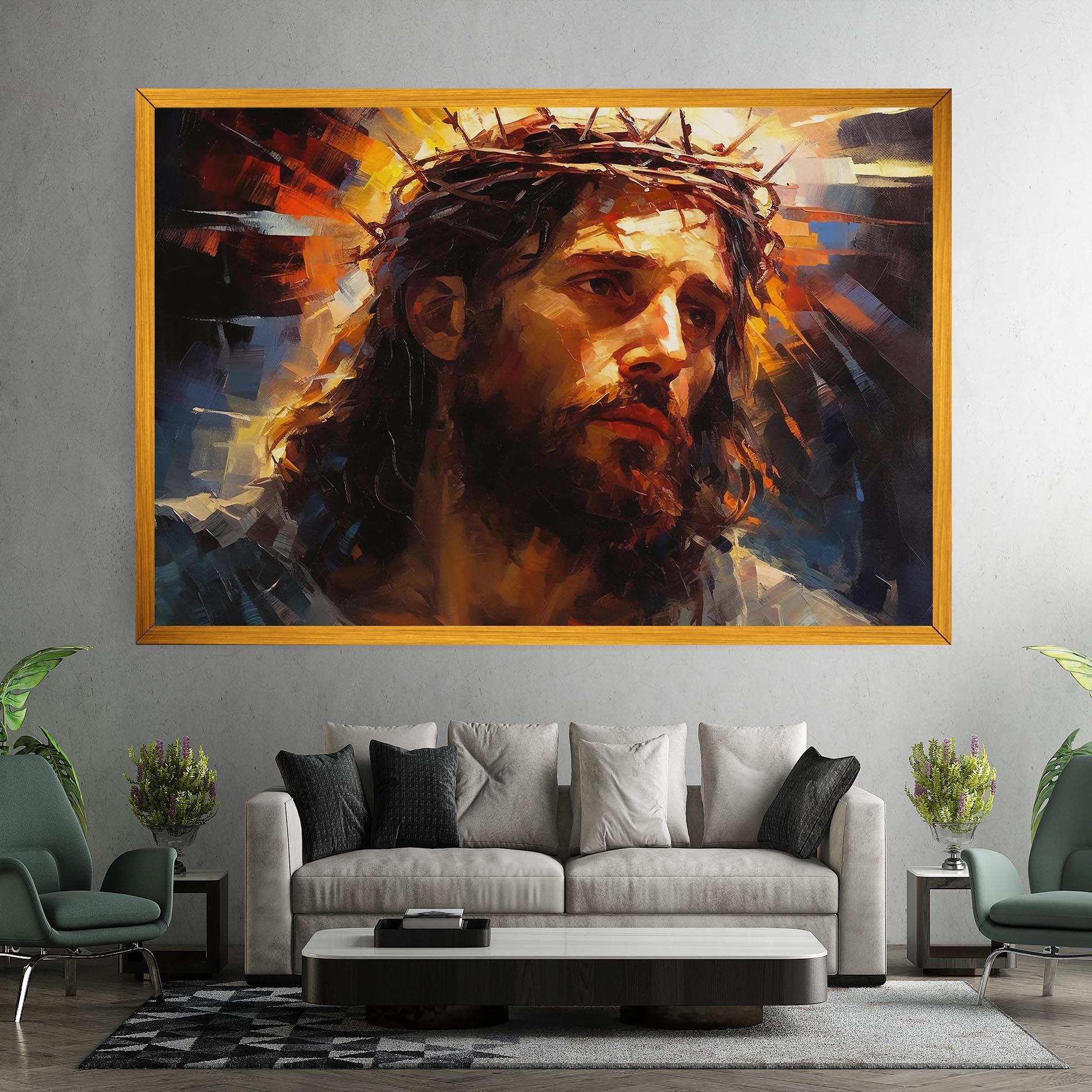 Картина на платно Jesus Crown mockup 7
