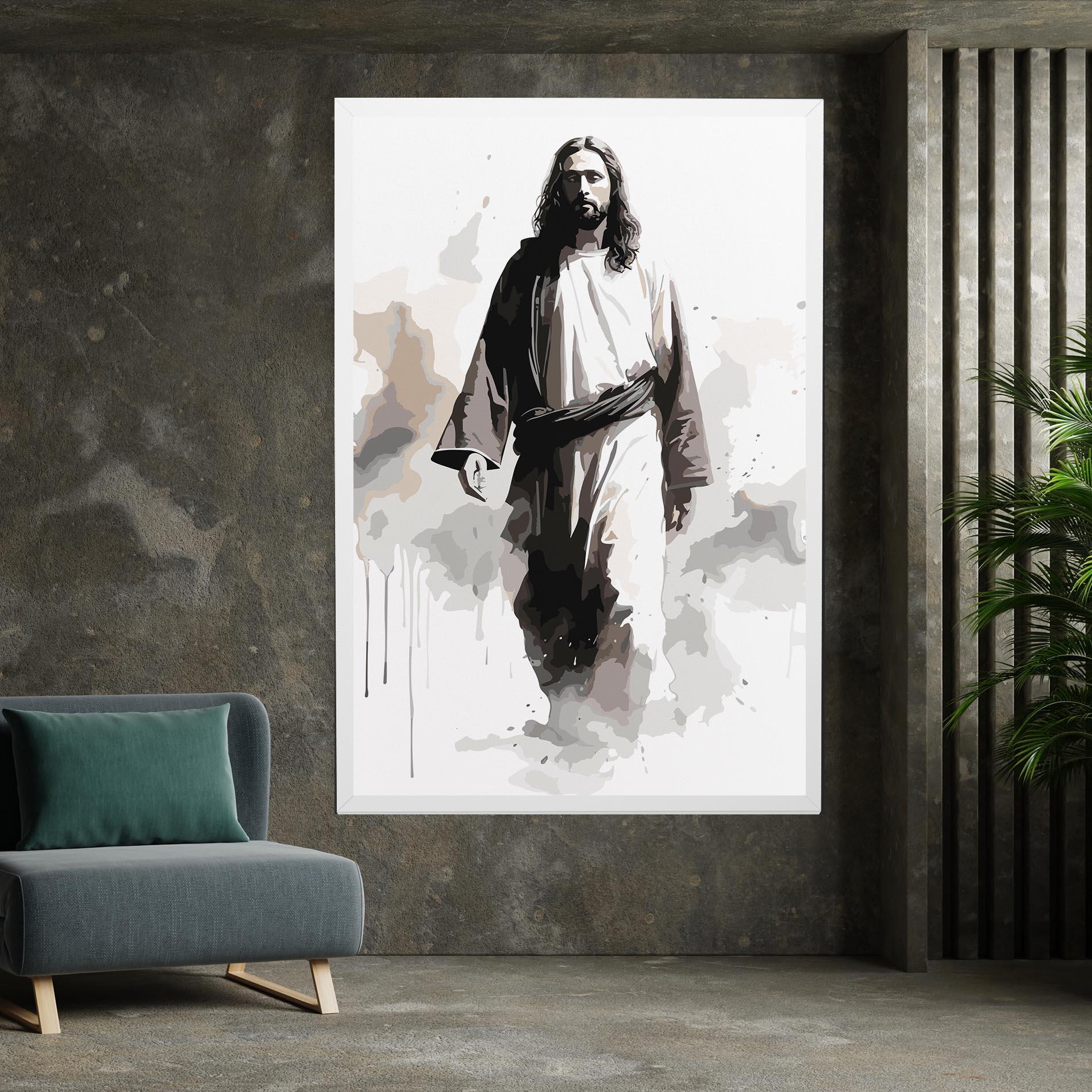 Картина на платно Watercolor Jesus mockup 7