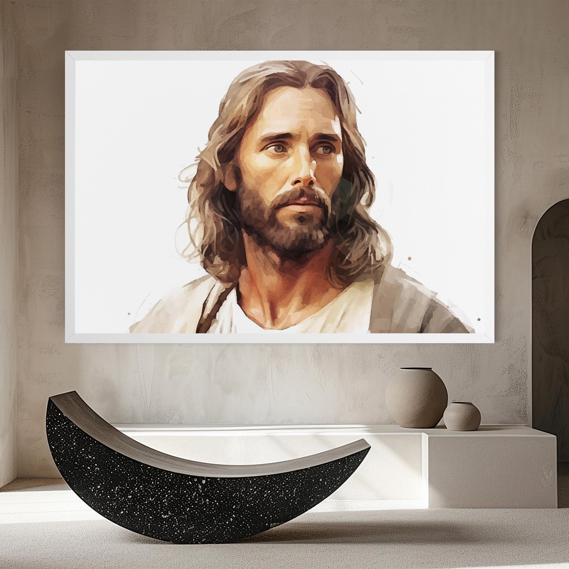 Картина на платно Jesus Long Hair mockup 8