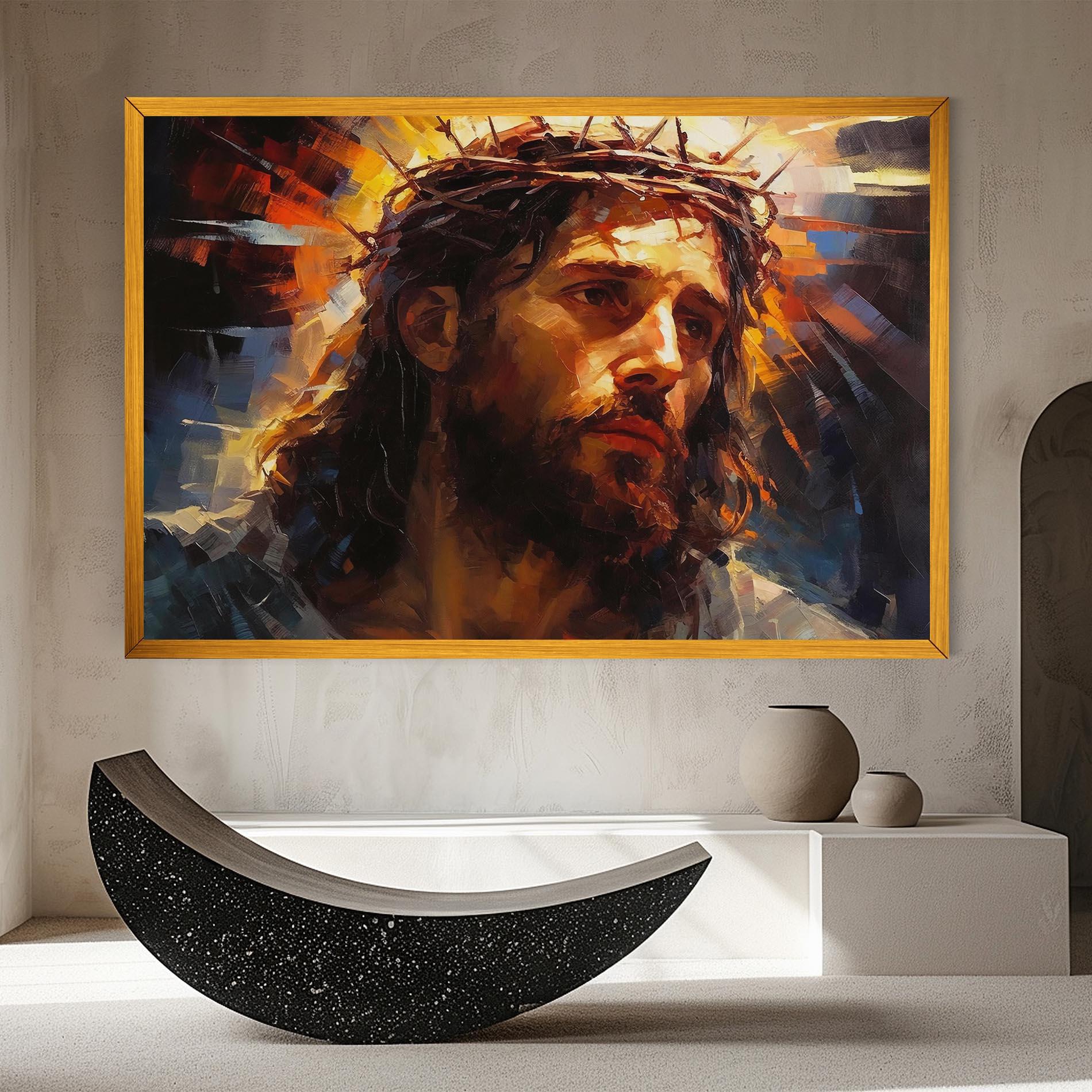 Картина на платно Jesus Crown mockup 8