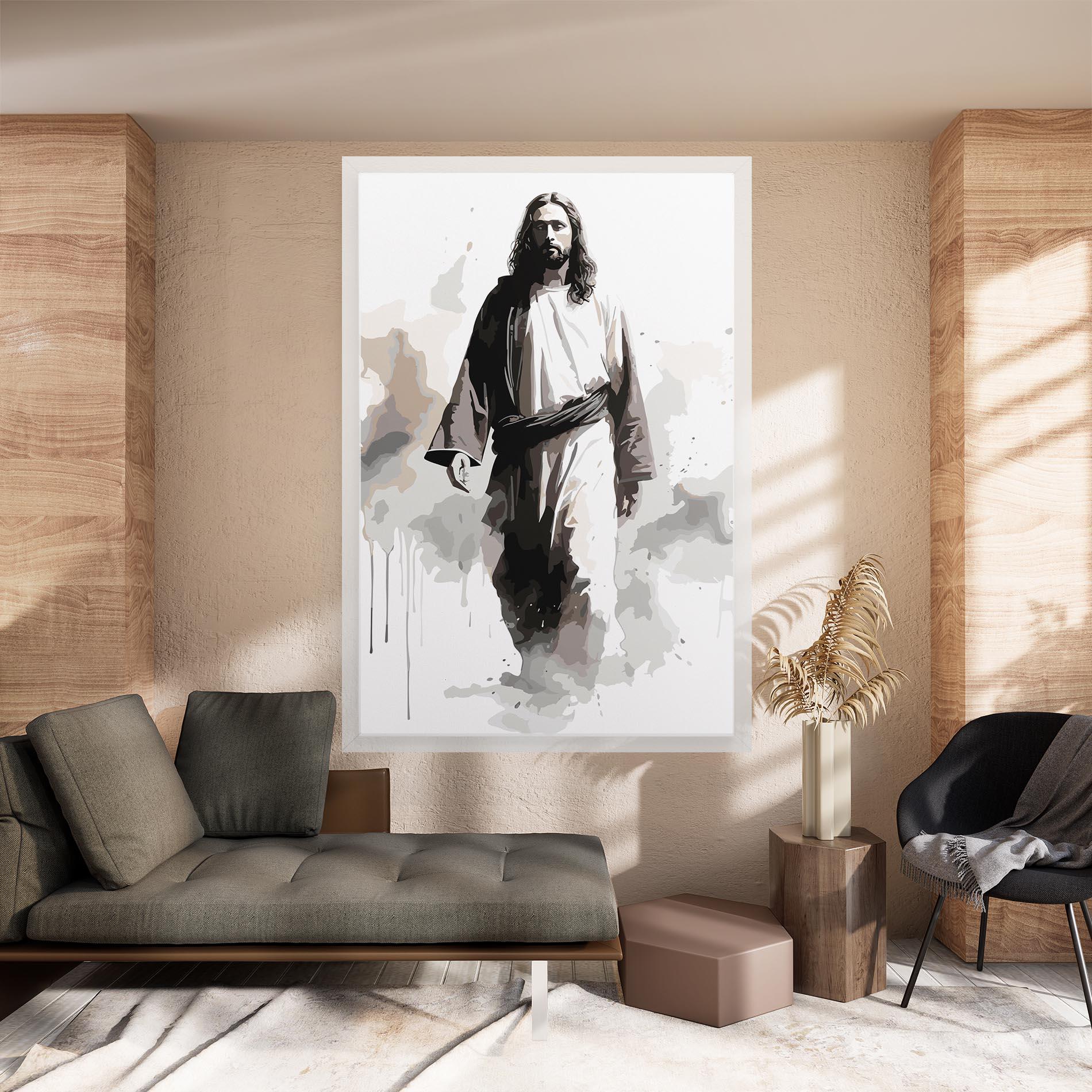 Картина на платно Watercolor Jesus mockup 8