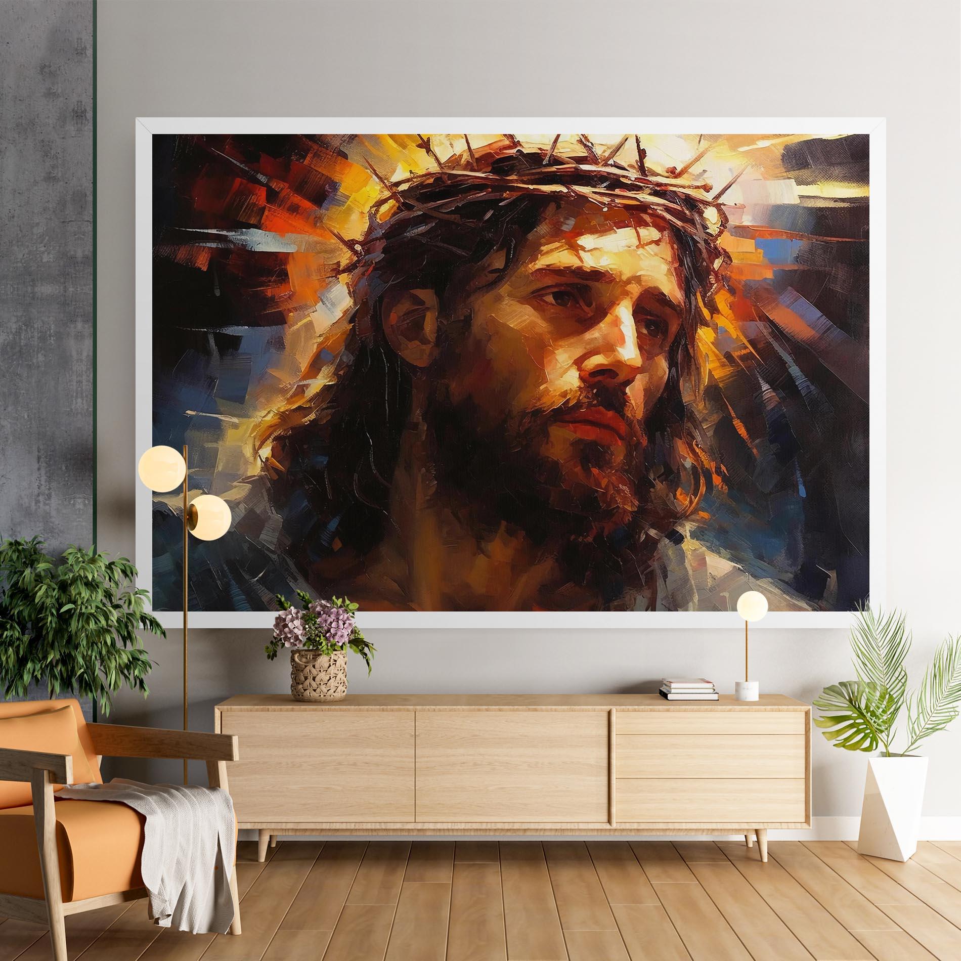 Картина на платно Jesus Crown mockup 9