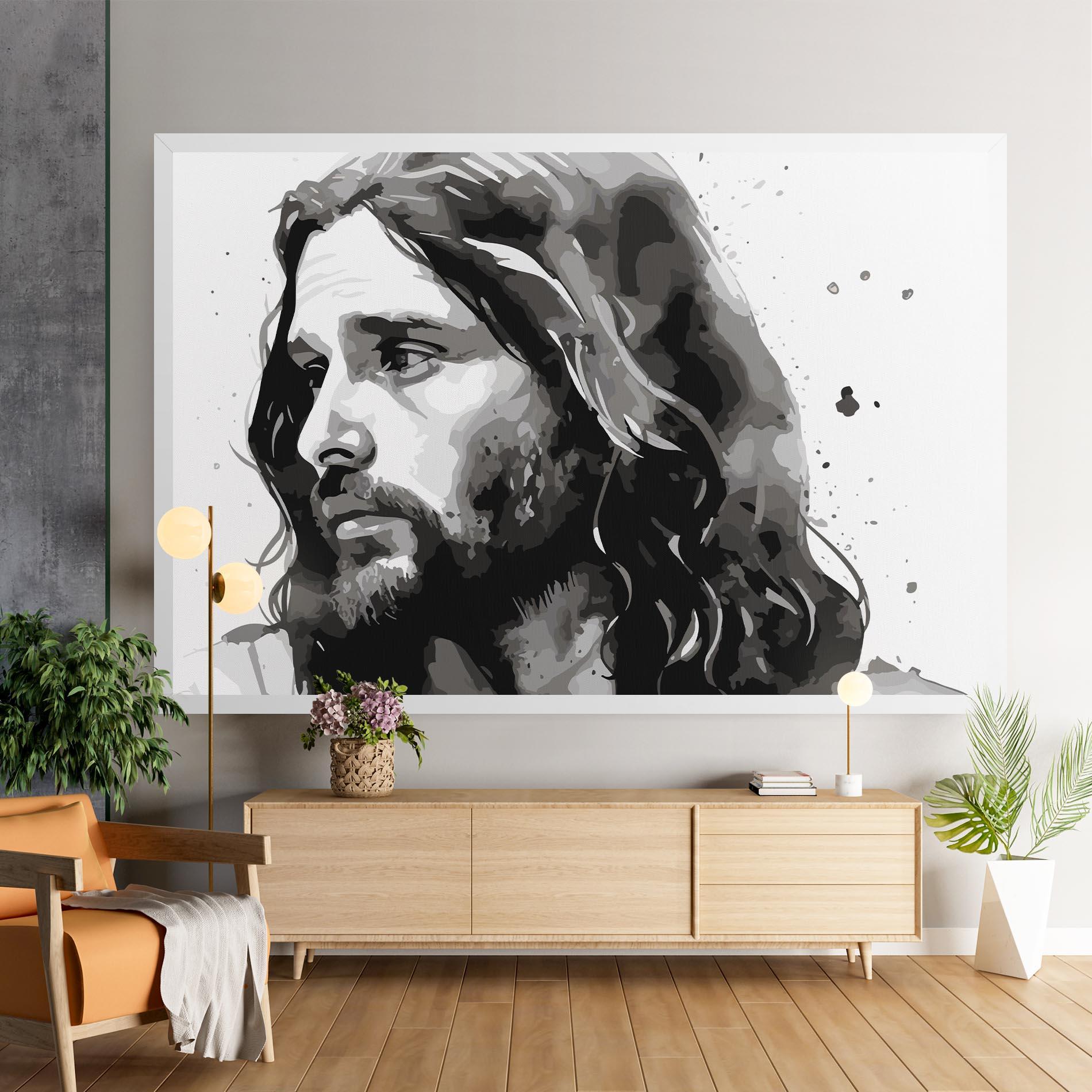 Картина на платно Jesus Watercolor mockup 9
