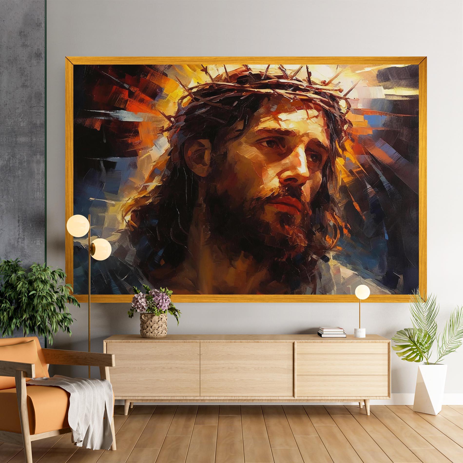 Картина на платно Jesus Crown mockup 9