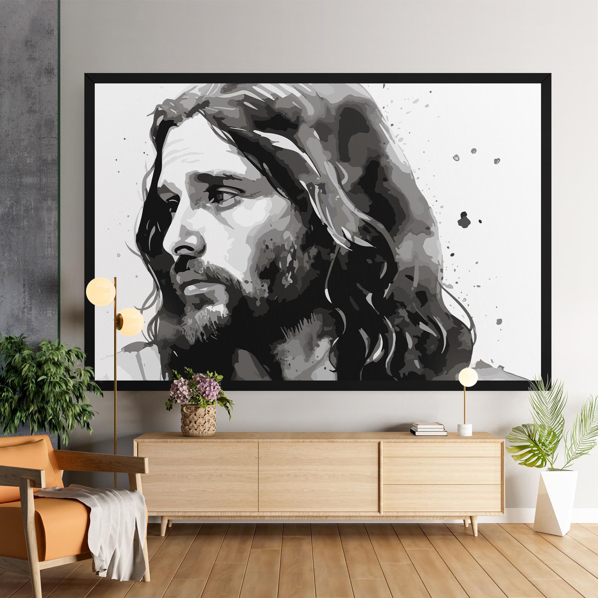 Jesus Watercolor mockup 9