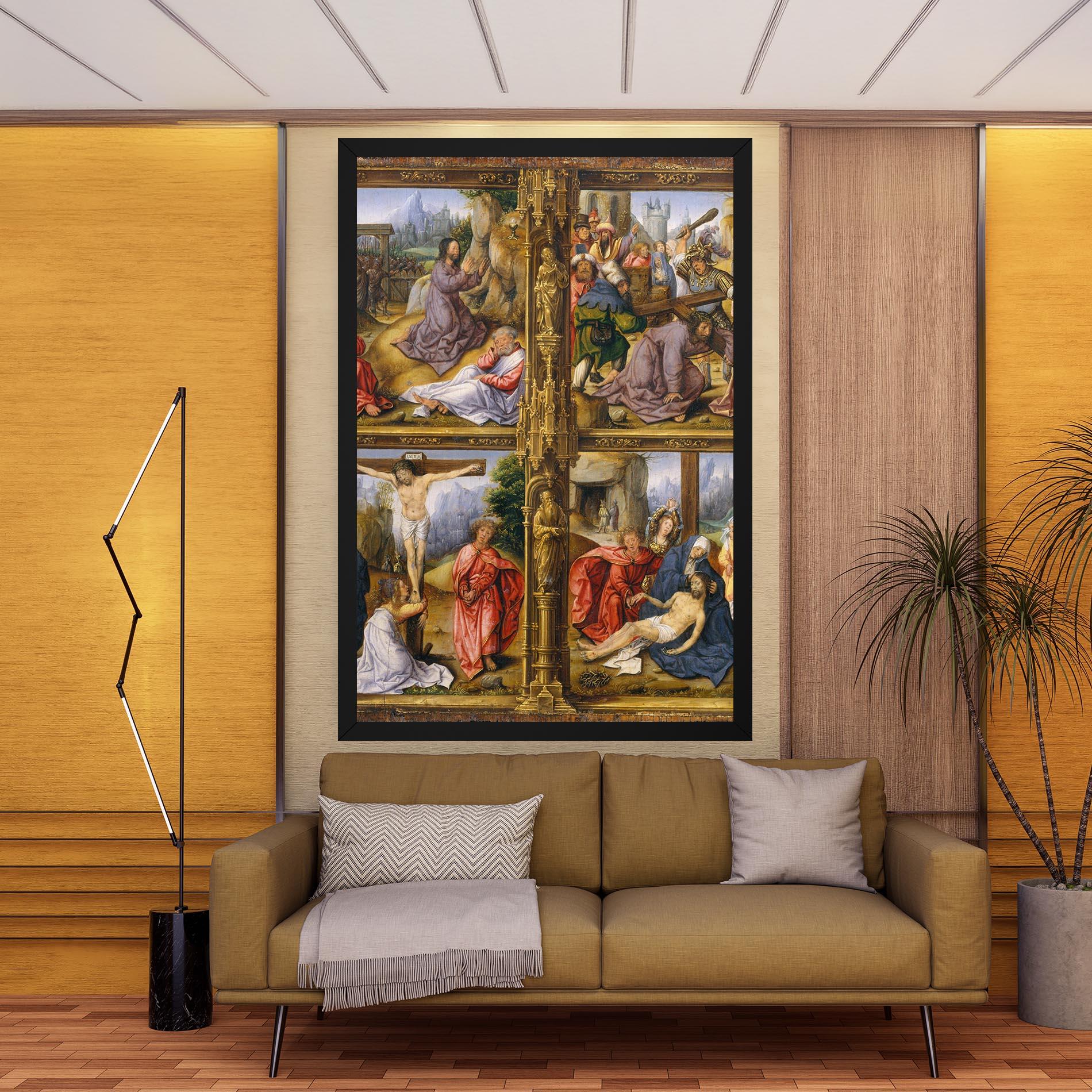 Картина на платно Gold Window View mockup 9