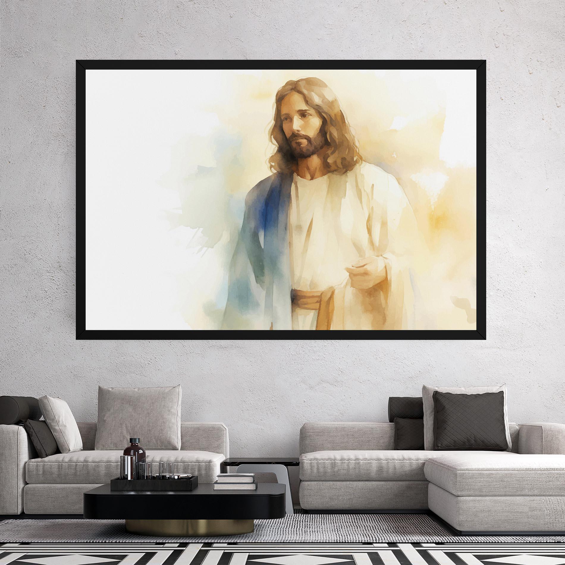 Картина на платно Jesus Light Art mockup 2