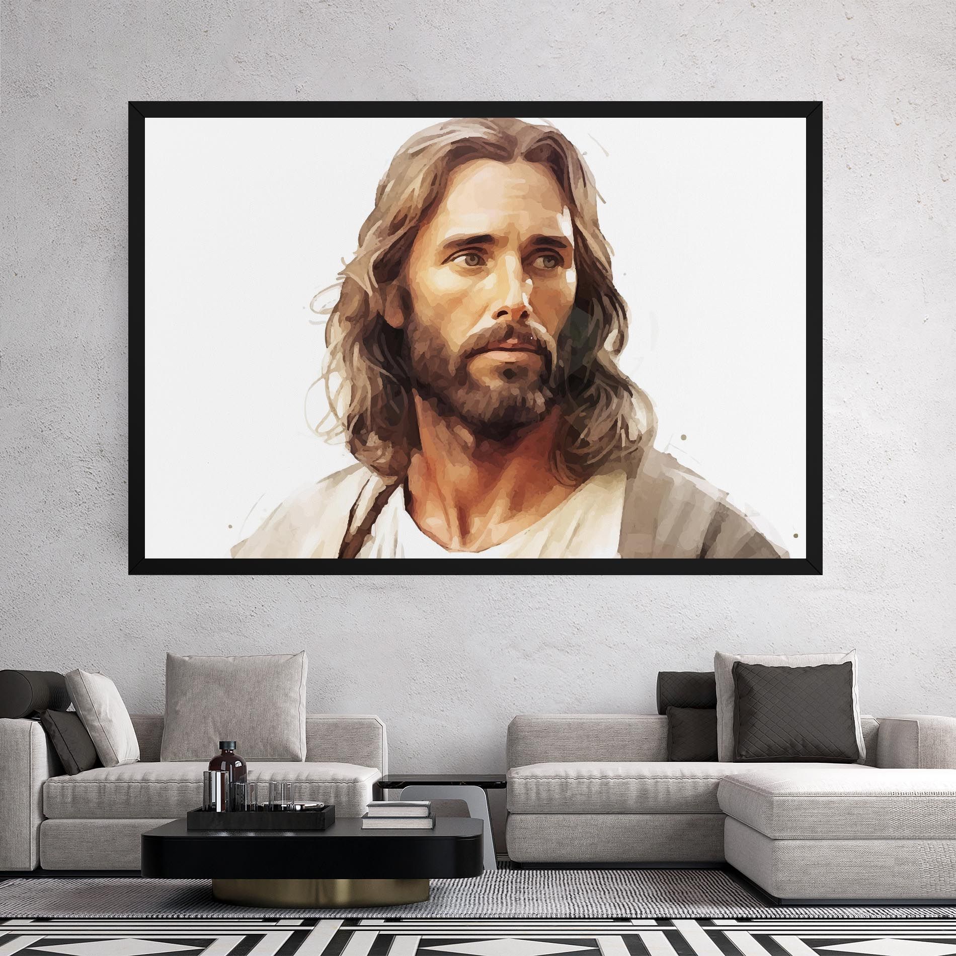 Jesus Long Hair mockup 2