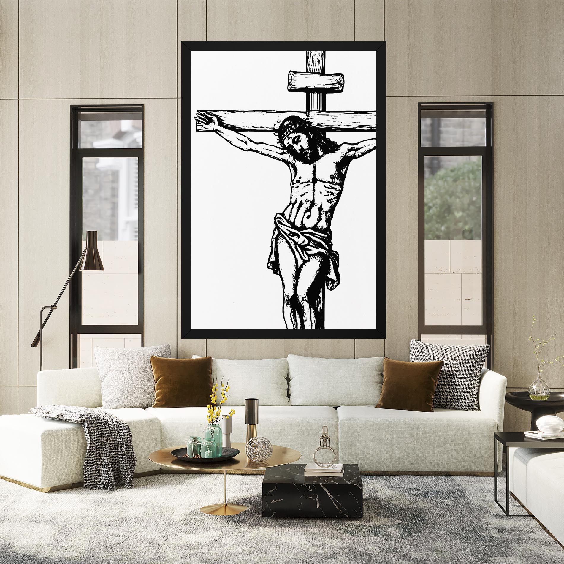 Jesus Black Line mockup 2