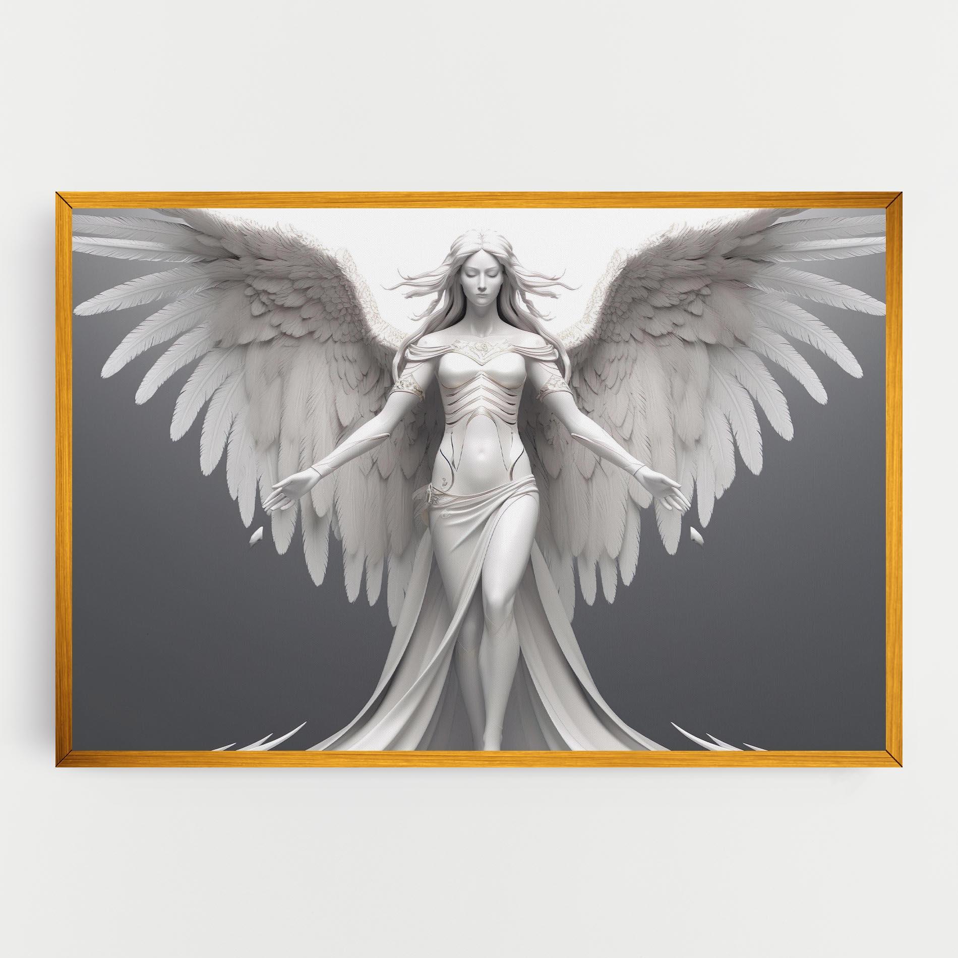 Картина на платно White Stone Woman mockup 0