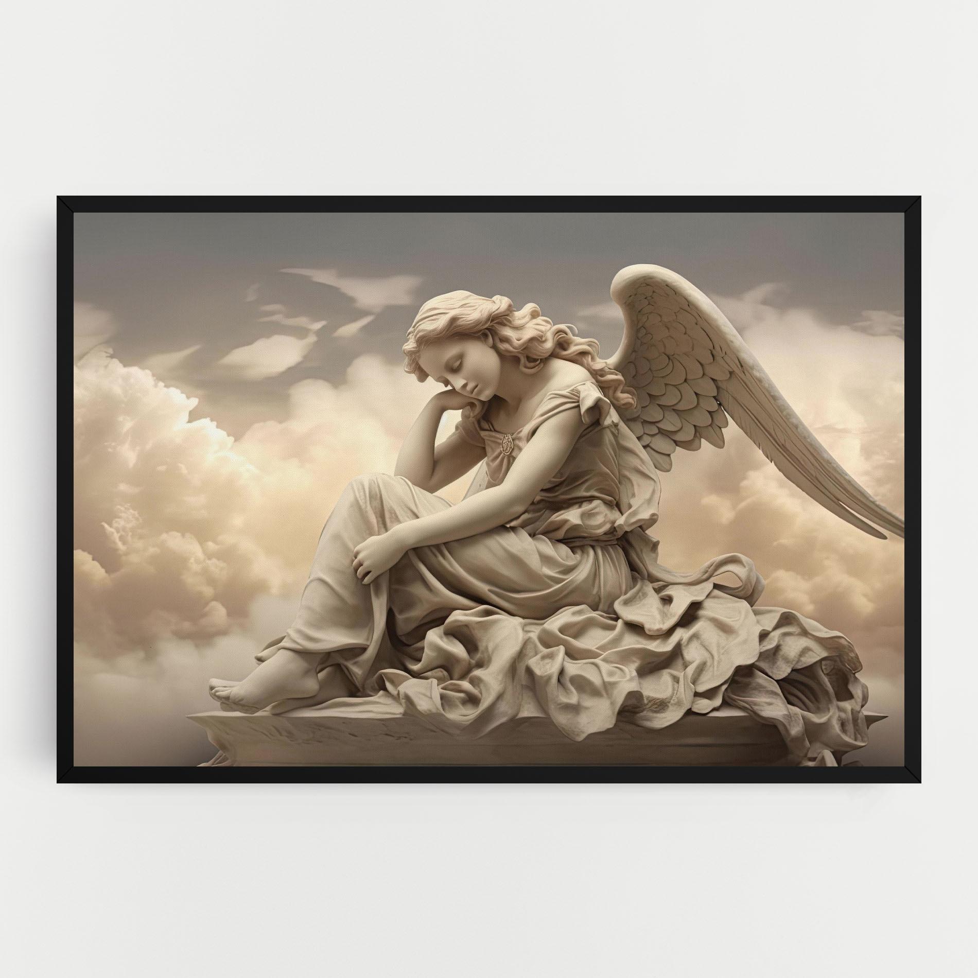 Картина на платно Angel Guardian Cloud mockup 0