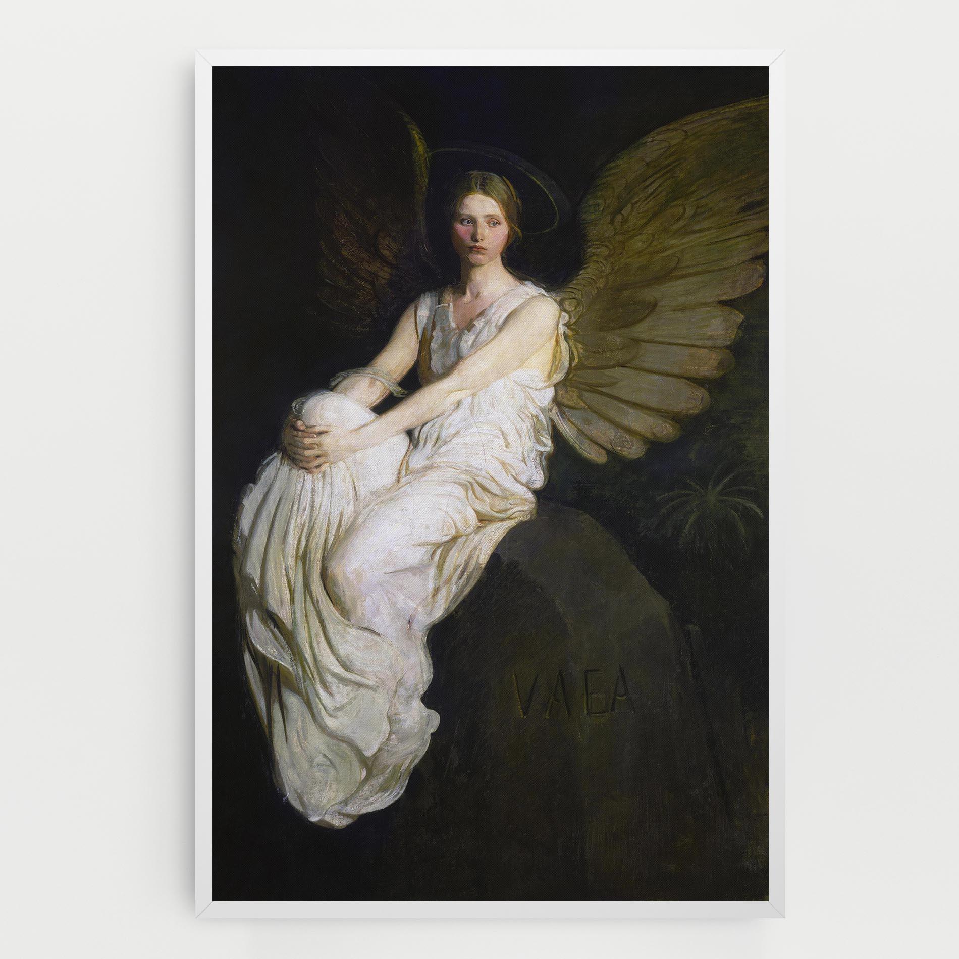 Картина на платно Angel Thinking mockup 0