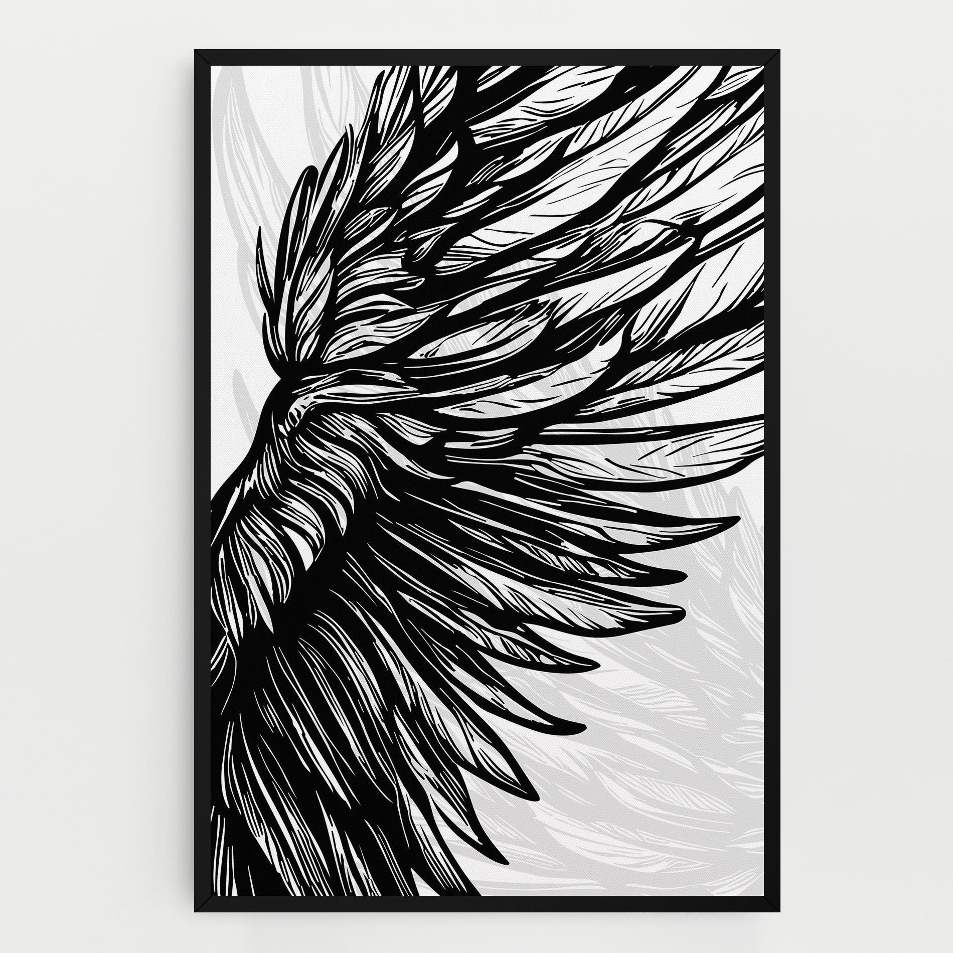 Картина на платно Wing Line mockup 0