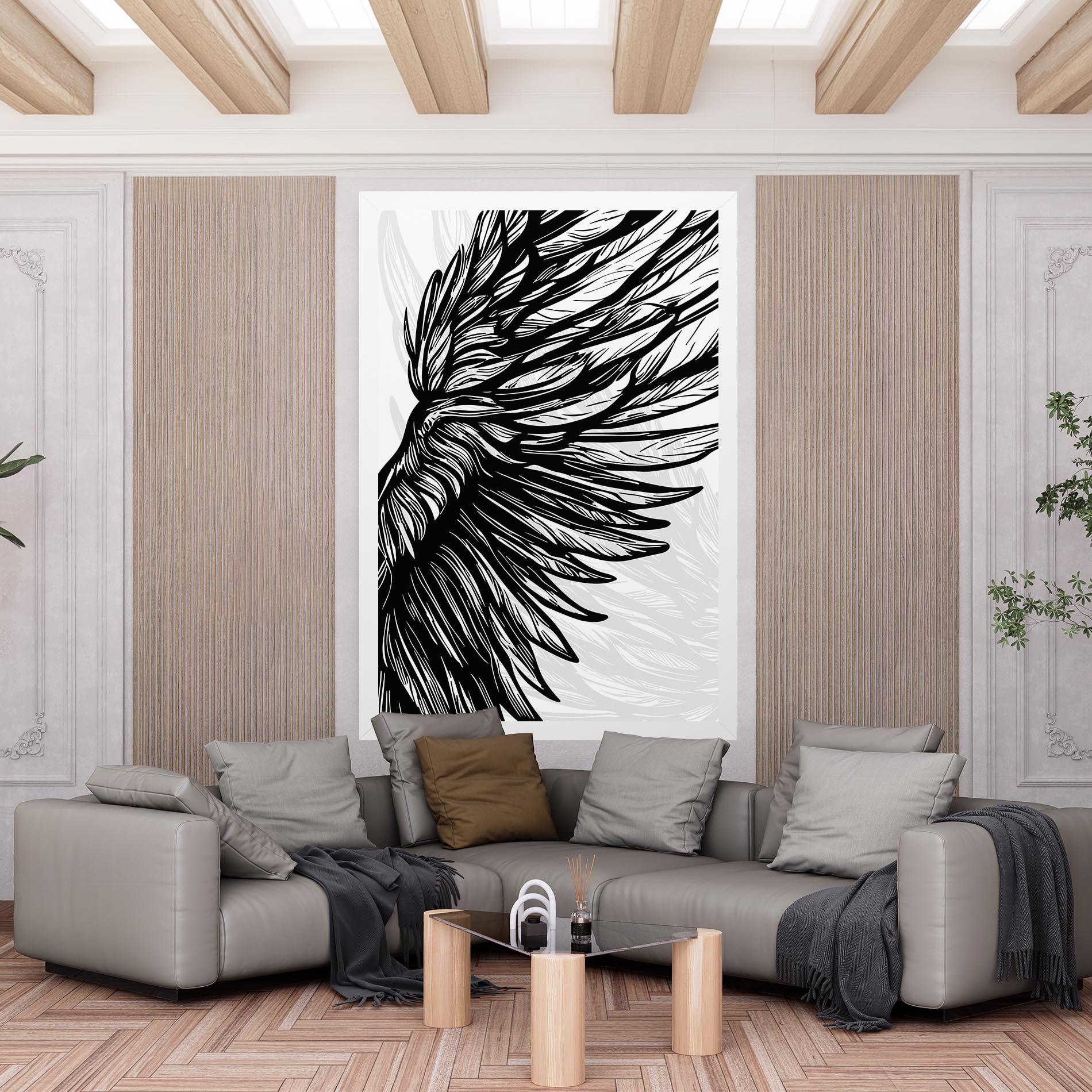 Картина на платно Wing Line mockup 6