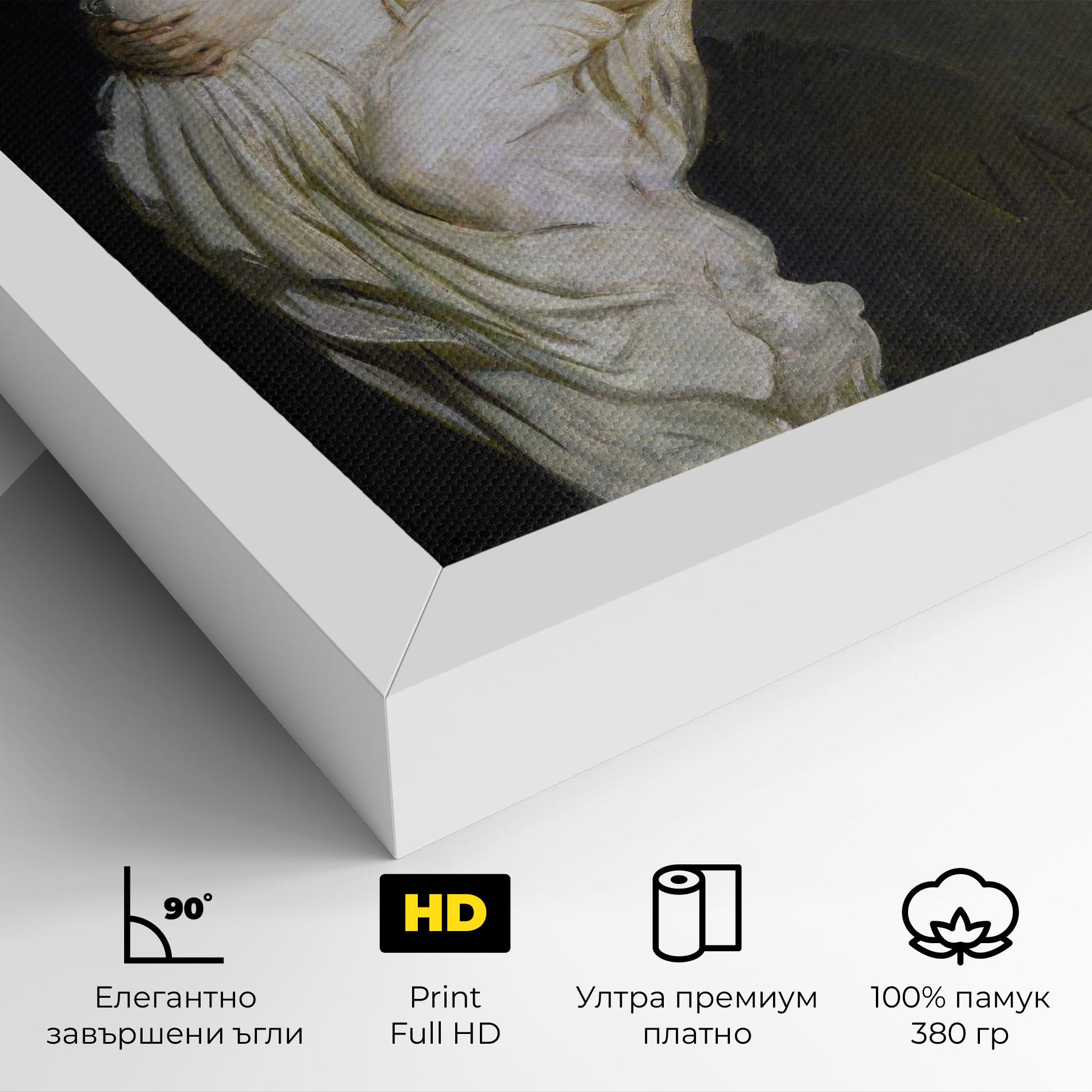 Картина на платно Angel Thinking mockup 4