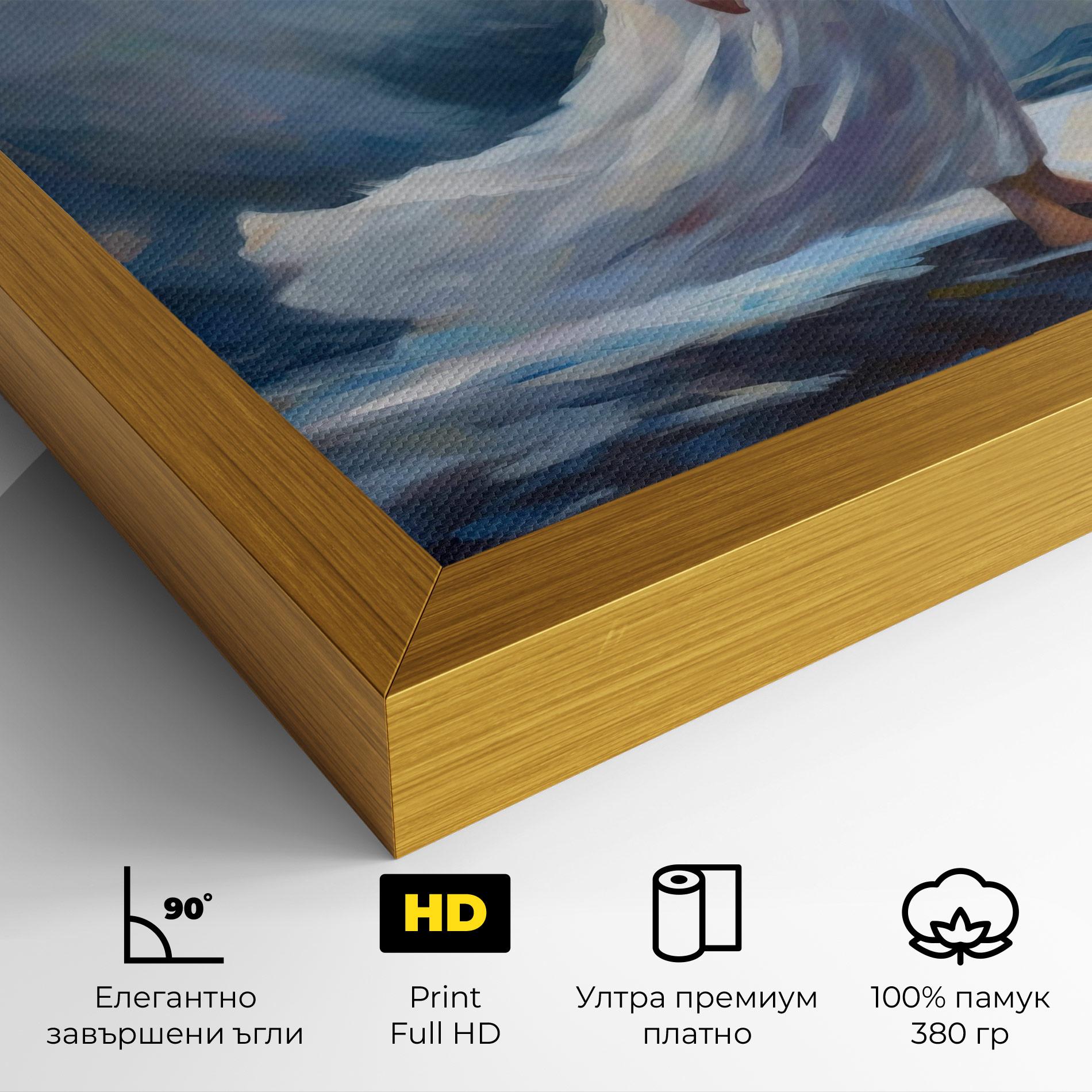 Картина на платно Wind Angel Woman mockup 4