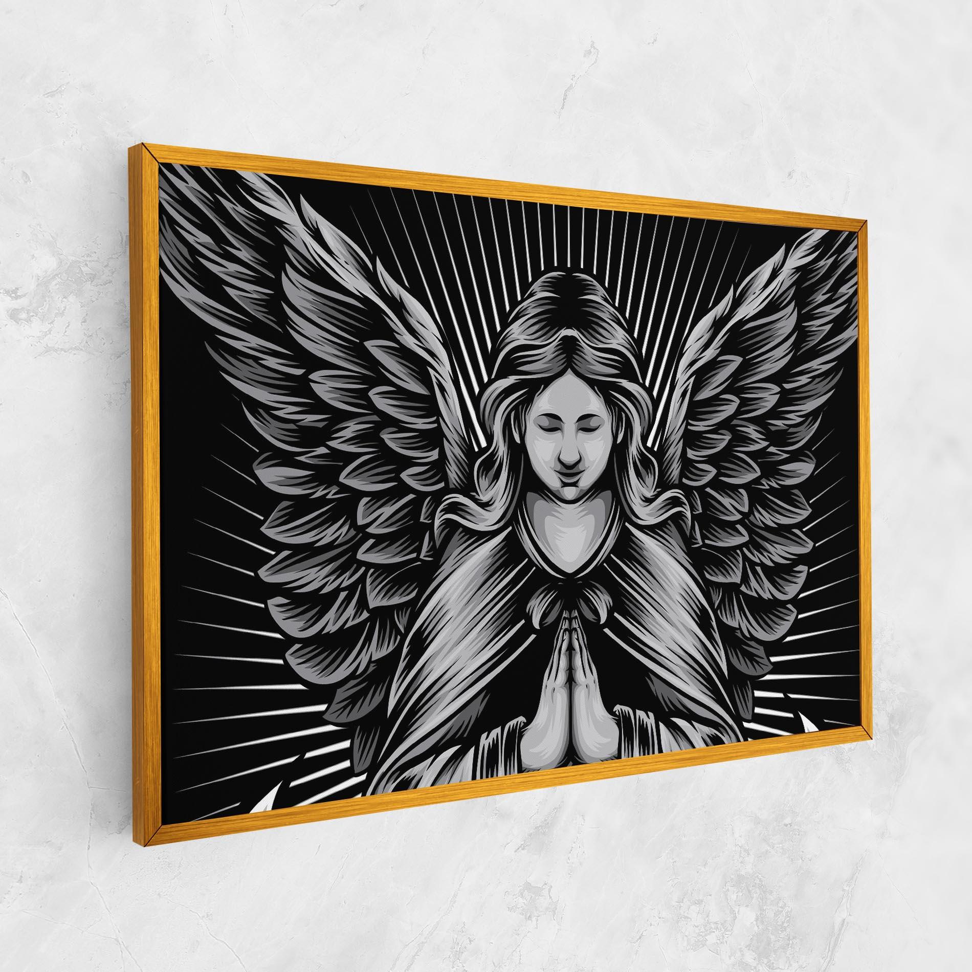 Картина на платно Wings Pray mockup 1