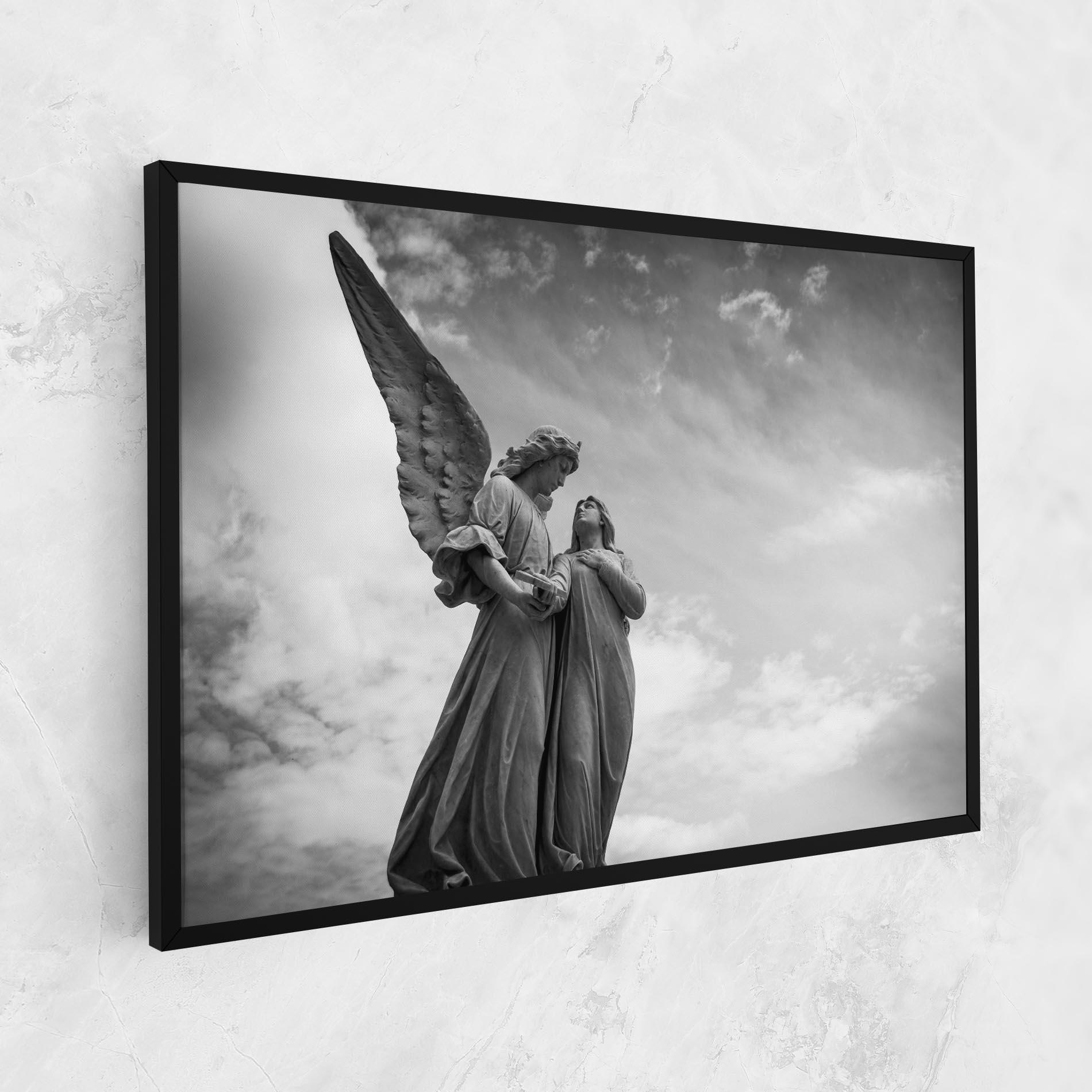 Картина на платно Grey Stone Angels mockup 1