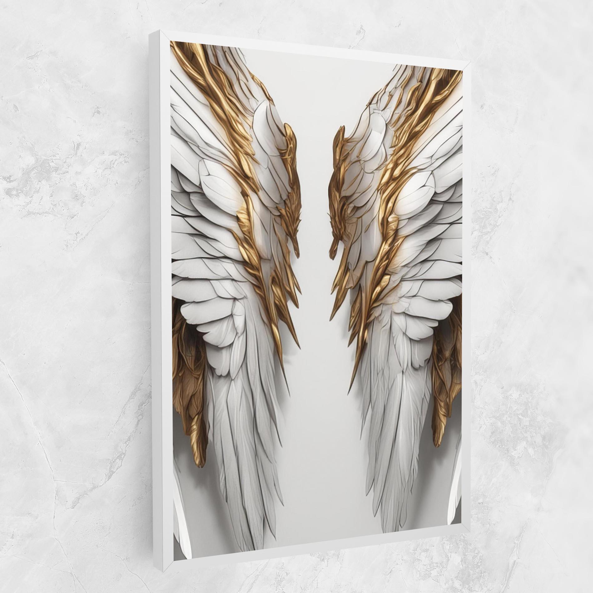 Картина на платно Realistic Gold Angel Wings mockup 1