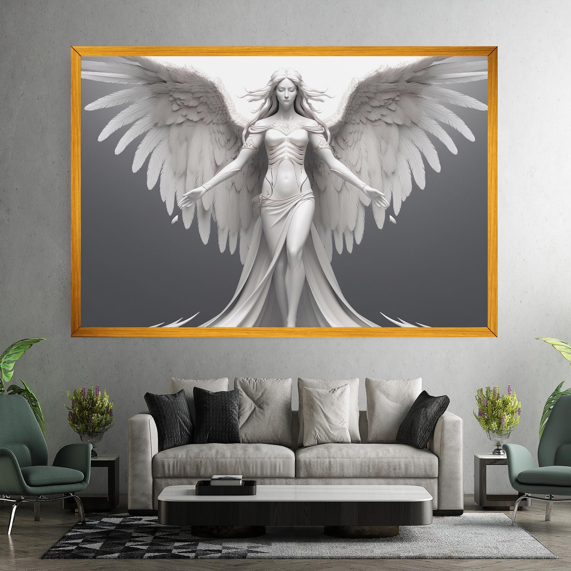 Картина на платно White Stone Woman mockup 7