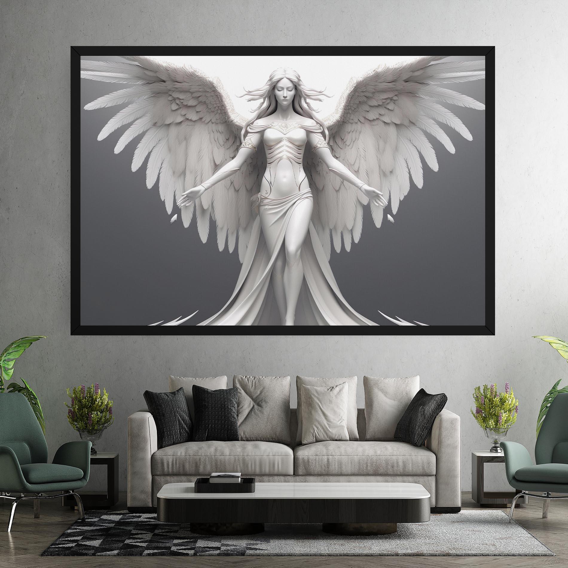 Картина на платно White Stone Woman mockup 7