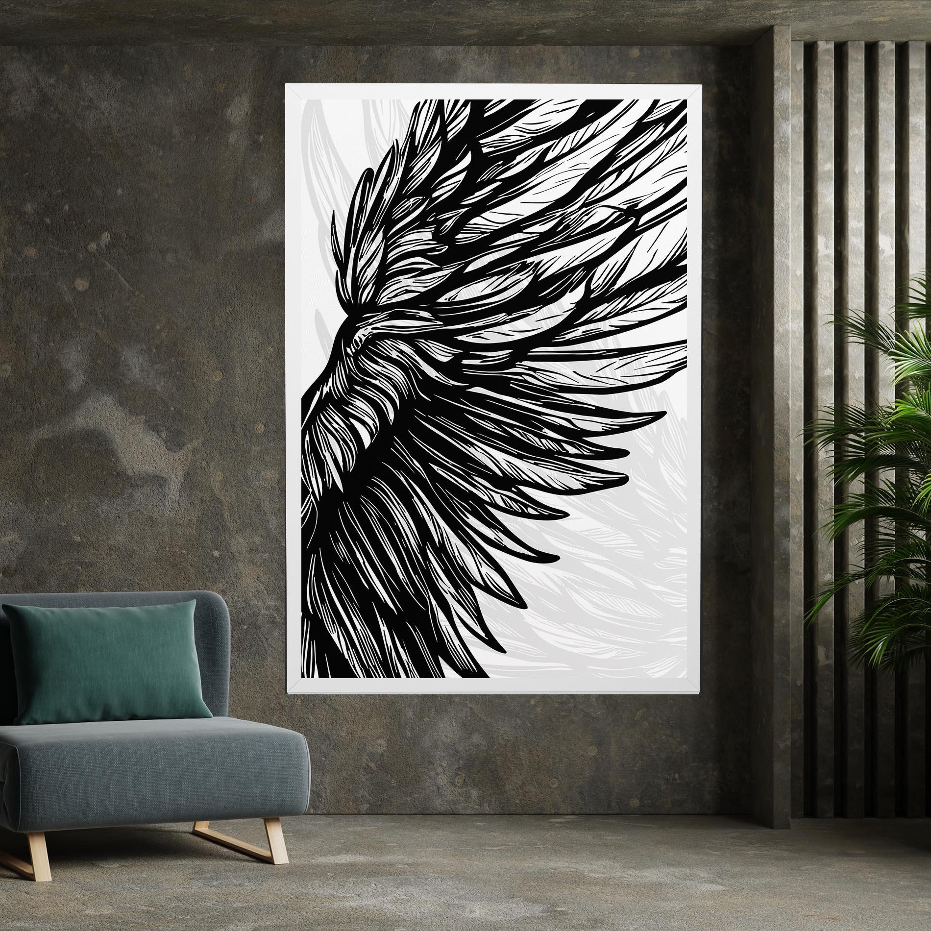 Картина на платно Wing Line mockup 7