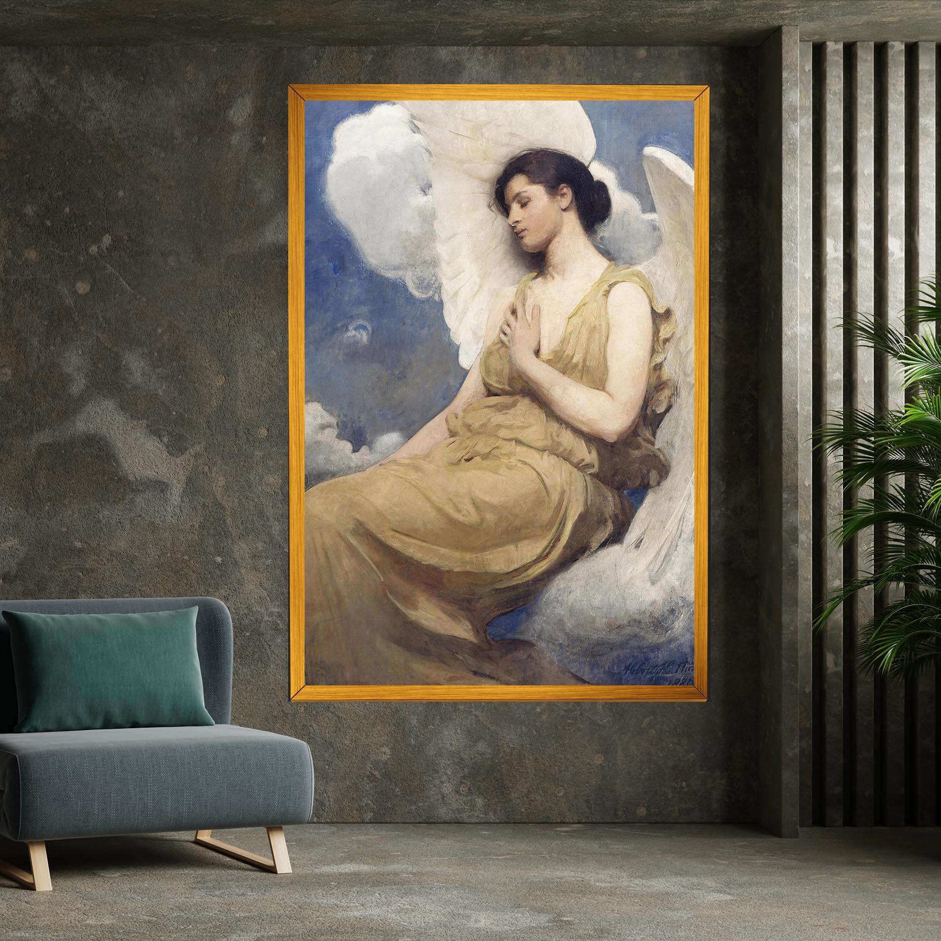 Картина на платно Angel Woman Painting mockup 7