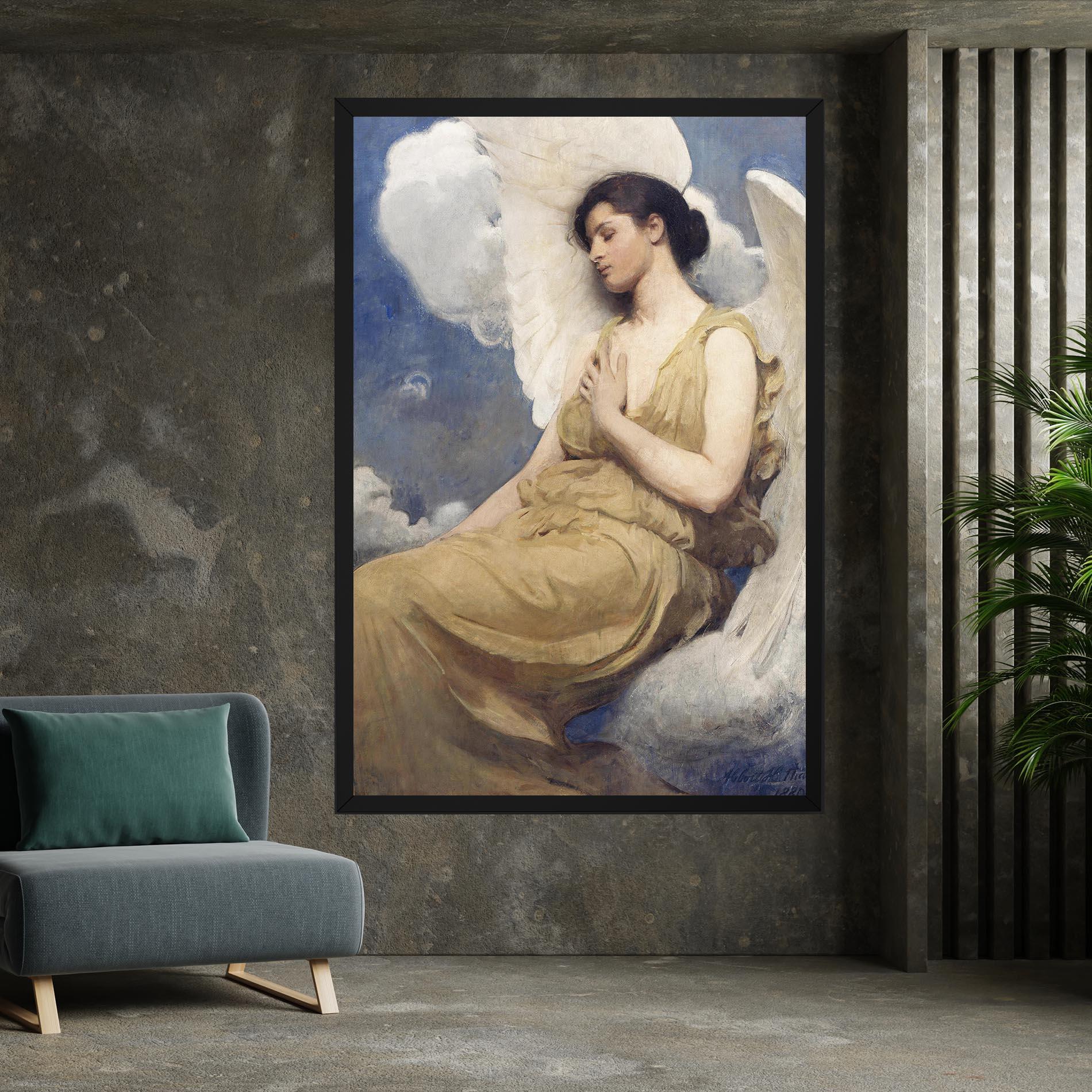 Картина на платно Angel Woman Painting mockup 7