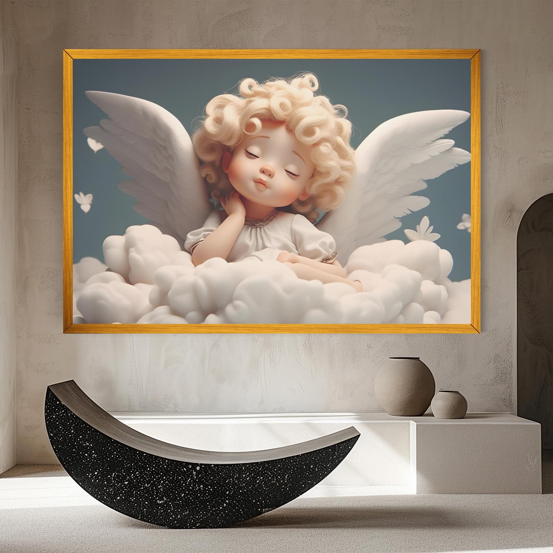 Statue Baby Angel mockup 8