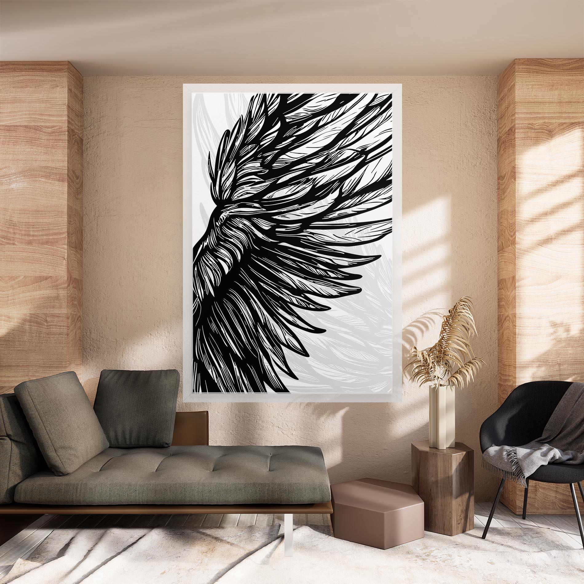 Картина на платно Wing Line mockup 8