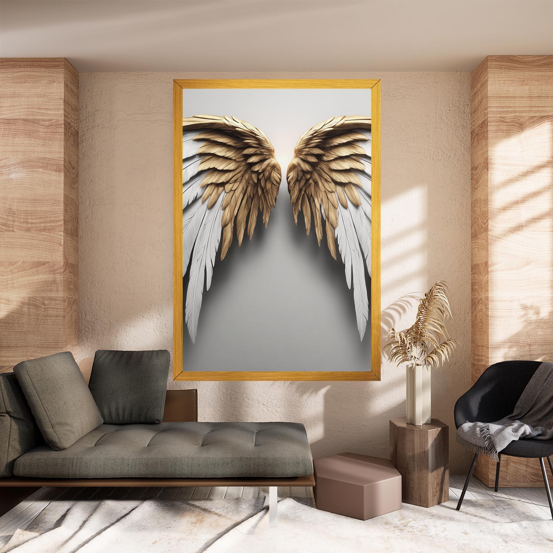 Картина на платно Realistic Angel Wings mockup 8