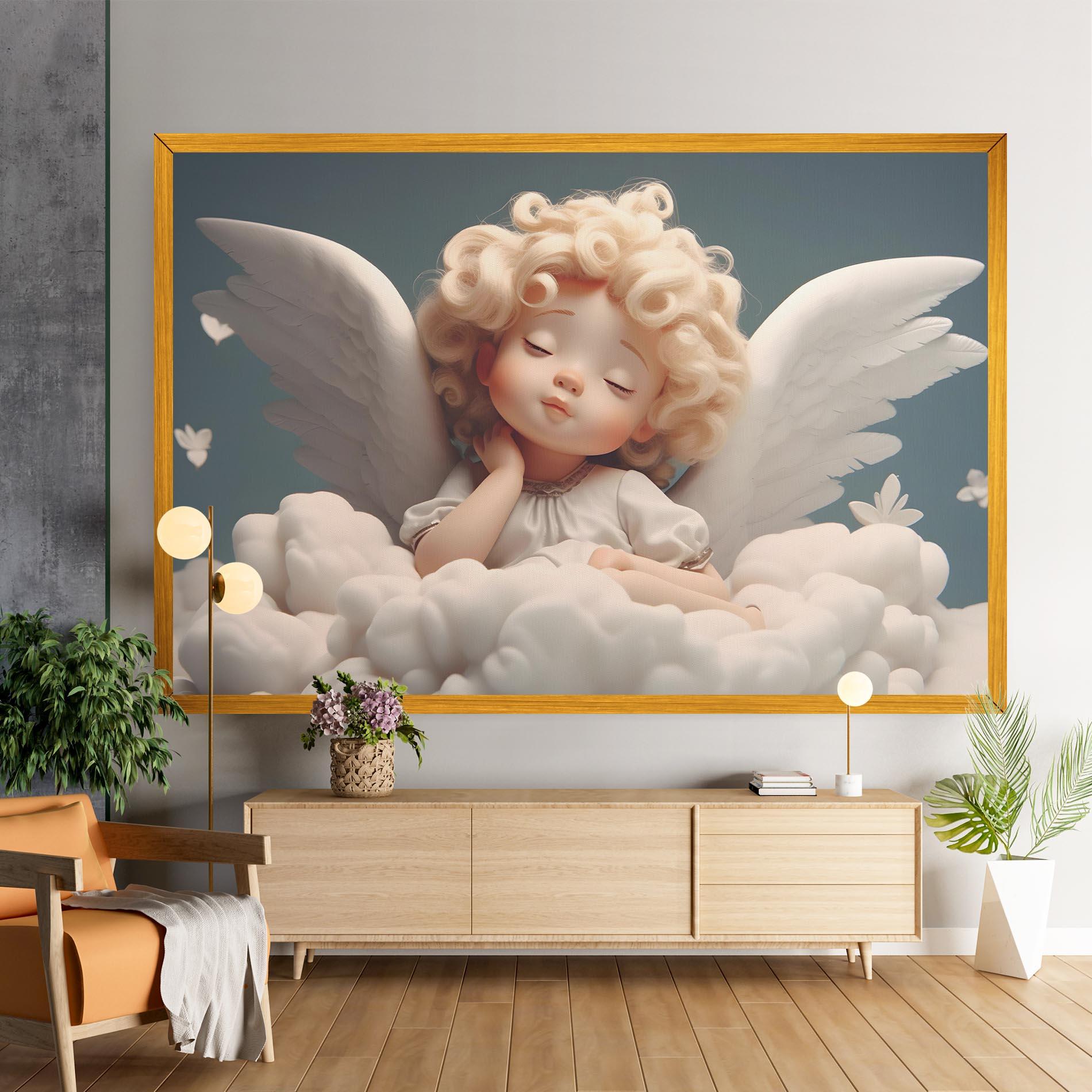 Картина на платно Statue Baby Angel mockup 9