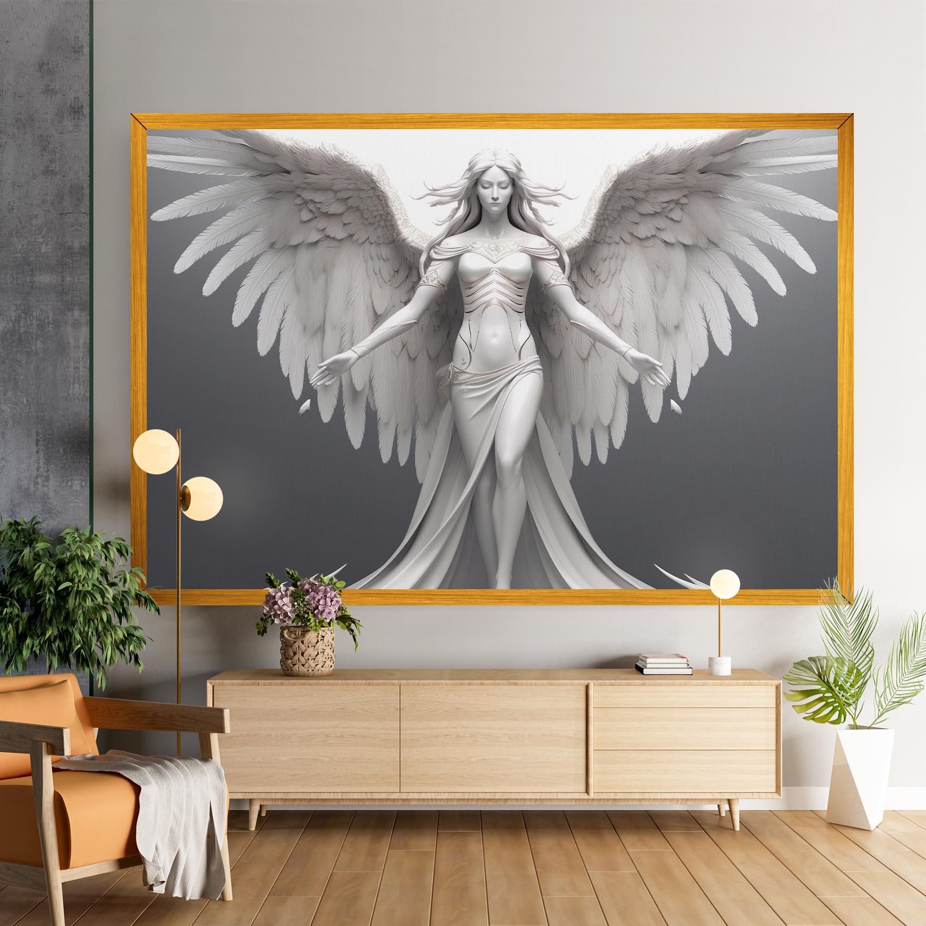 Картина на платно White Stone Woman mockup 9